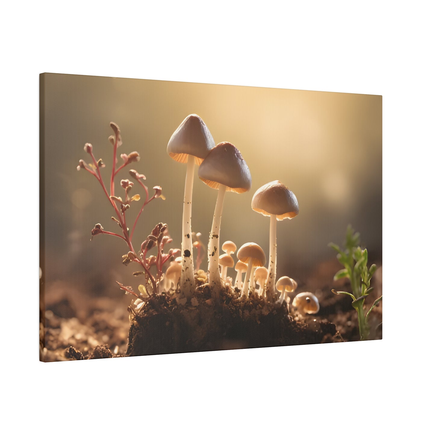 Tiny Mushrooms Matte Canvas, Stretched, 0.75" pn025