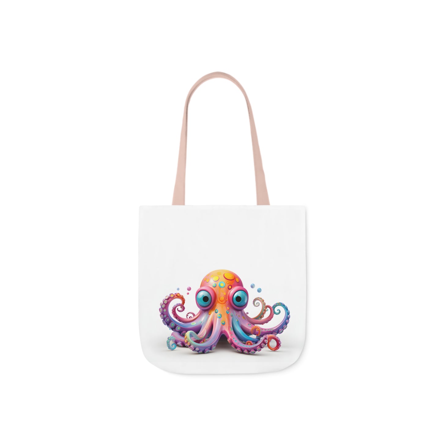 Colorful Octopus Polyester Canvas Tote Bag (AOP)