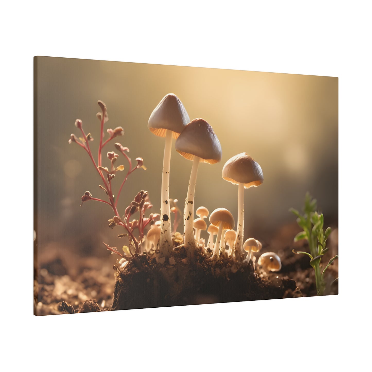 Tiny Mushrooms Matte Canvas, Stretched, 0.75" pn025