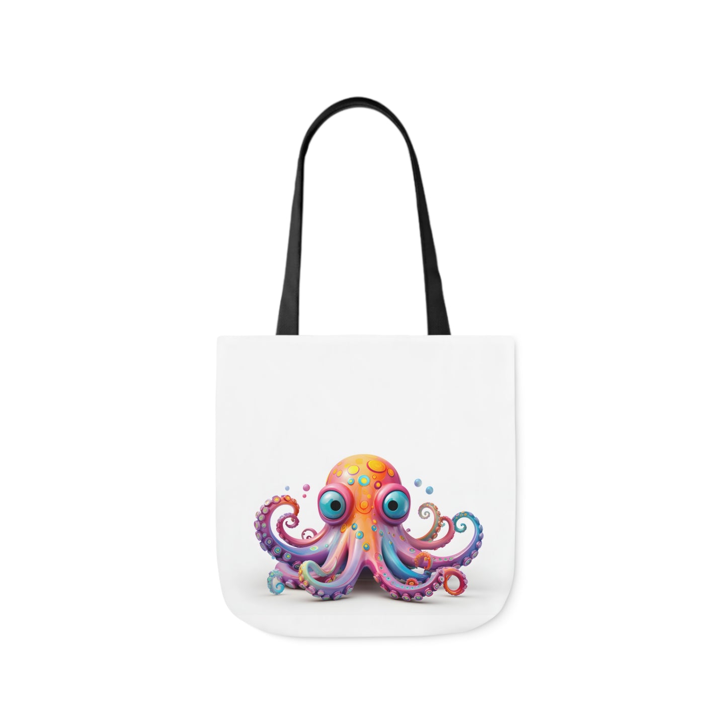 Colorful Octopus Polyester Canvas Tote Bag (AOP)
