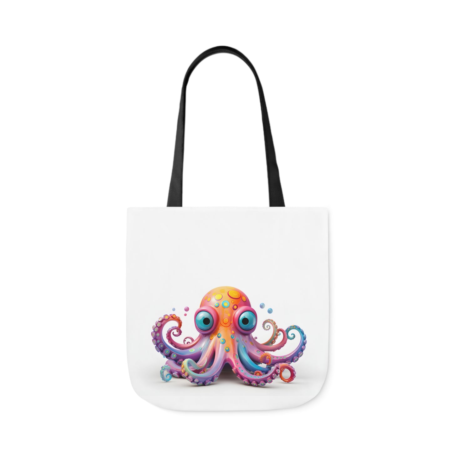 Colorful Octopus Polyester Canvas Tote Bag (AOP)
