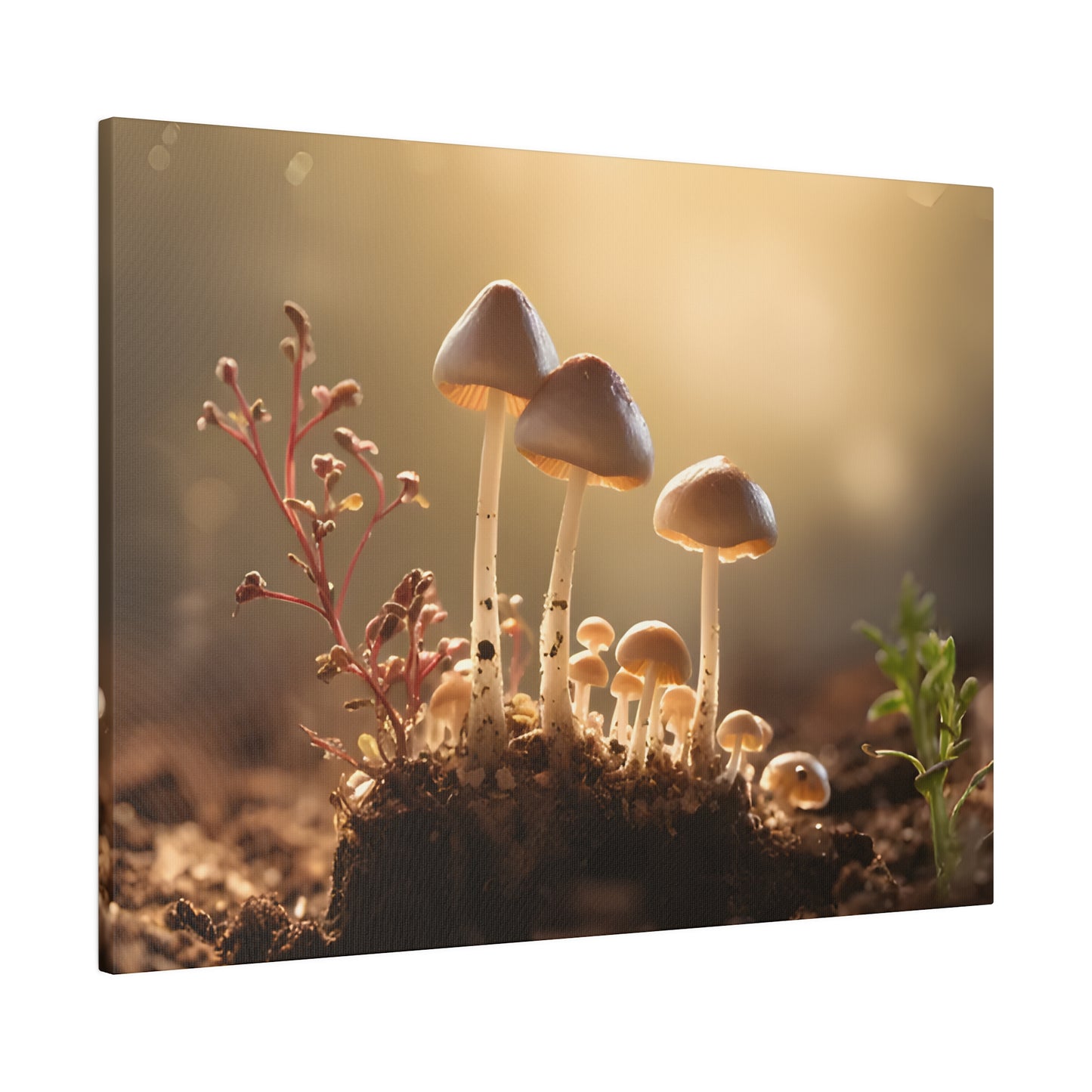 Tiny Mushrooms Matte Canvas, Stretched, 0.75" pn025