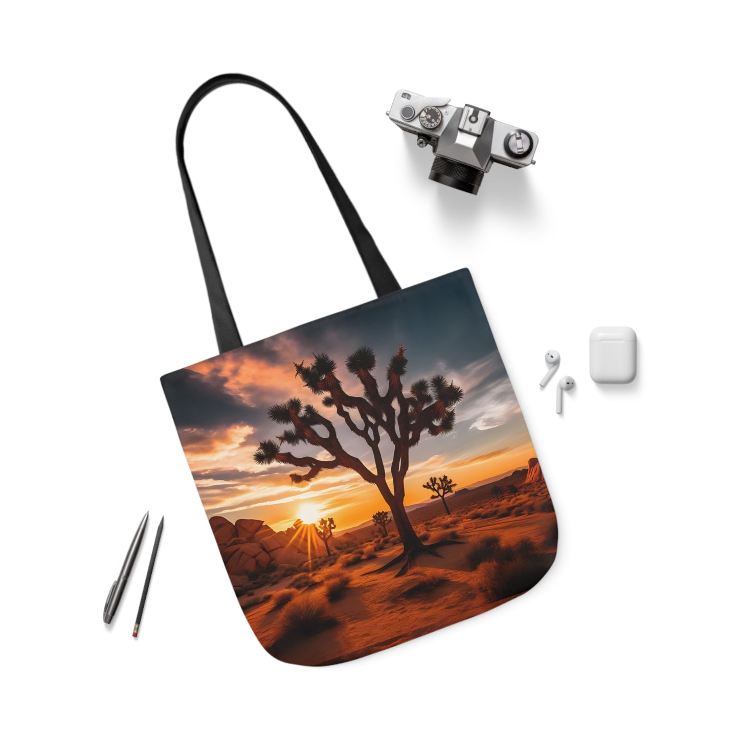 Joshua Tree Polyester Canvas Tote Bag (AOP)