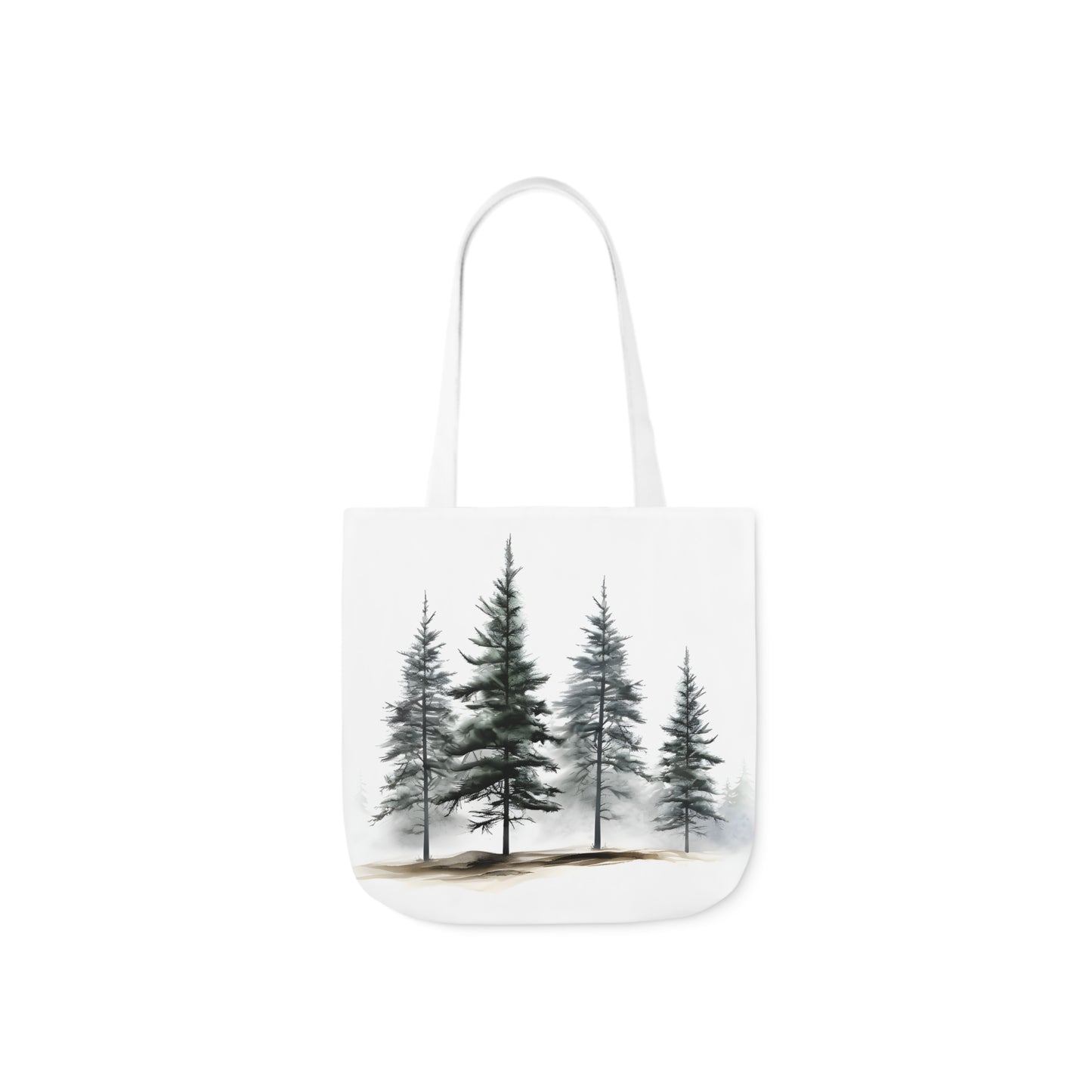 Pine Tree Polyester Canvas Tote Bag (AOP)