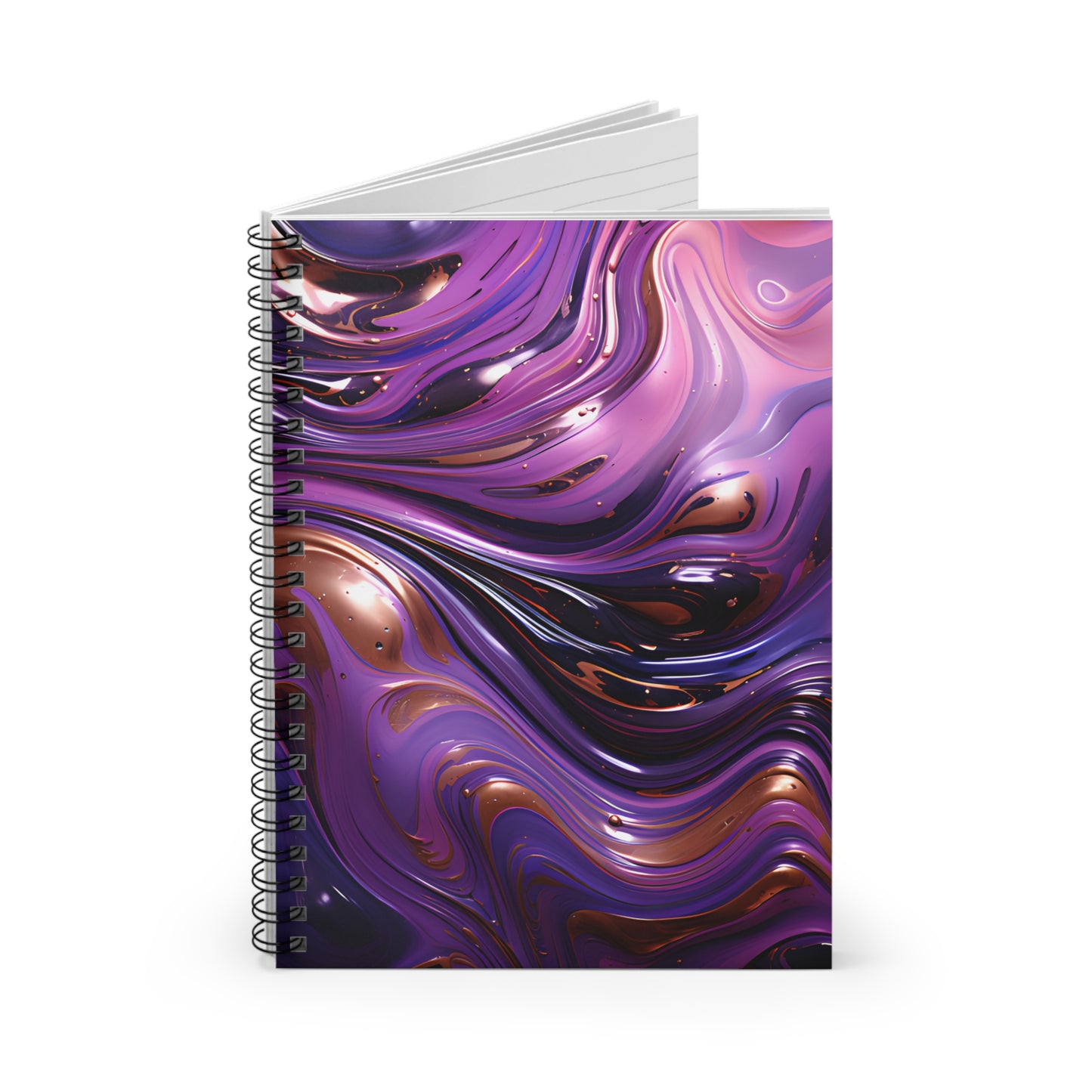 Purple Swirl Spiral Notebook - Ruled Line