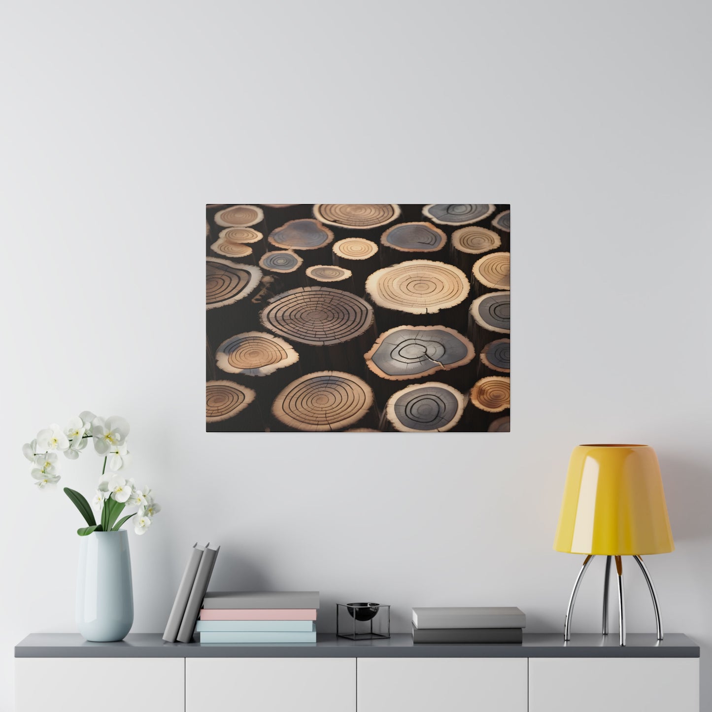 Wood Round Matte Canvas, Stretched, 0.75" pn015