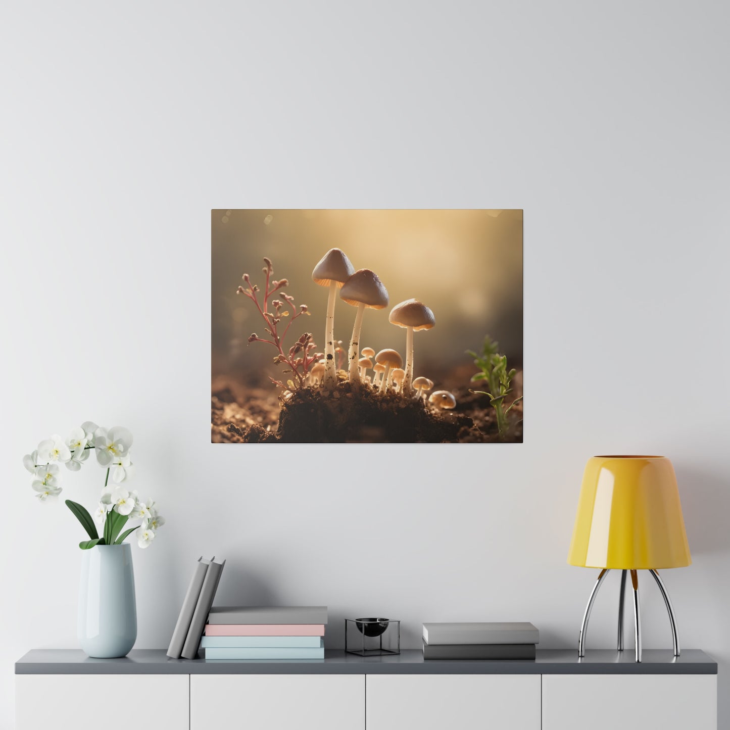 Tiny Mushrooms Matte Canvas, Stretched, 0.75" pn025