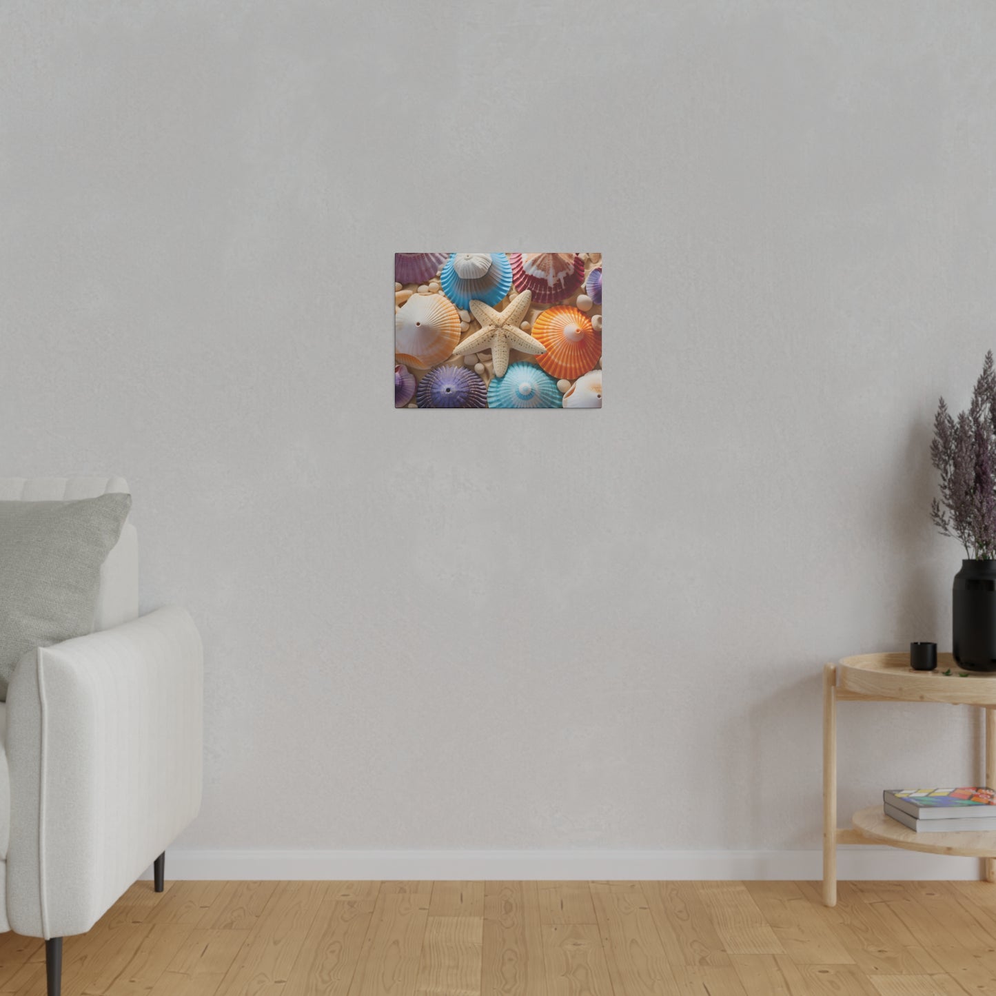 Starfish And Seashells Matte Canvas, Stretched, 0.75" pn004