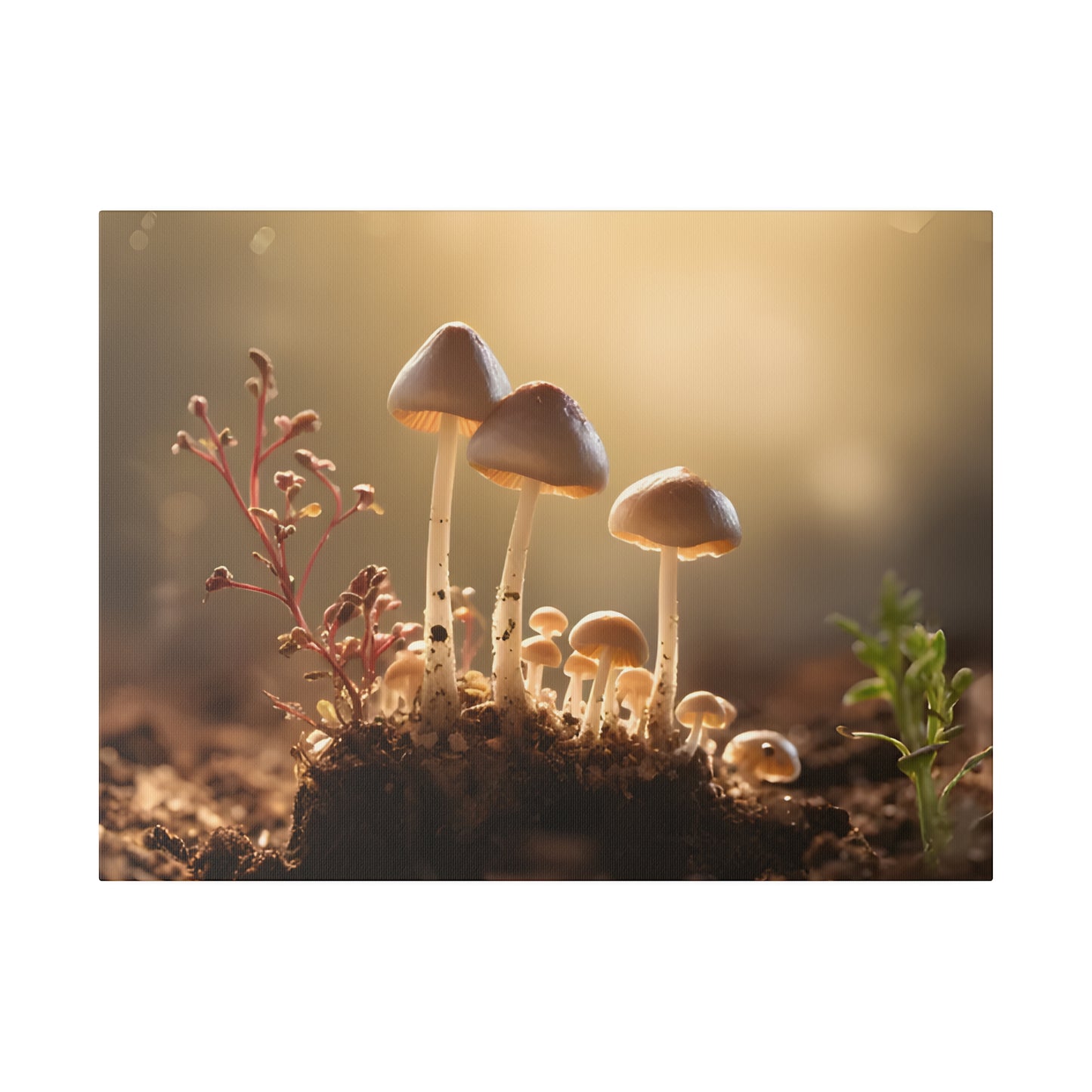 Tiny Mushrooms Matte Canvas, Stretched, 0.75" pn025