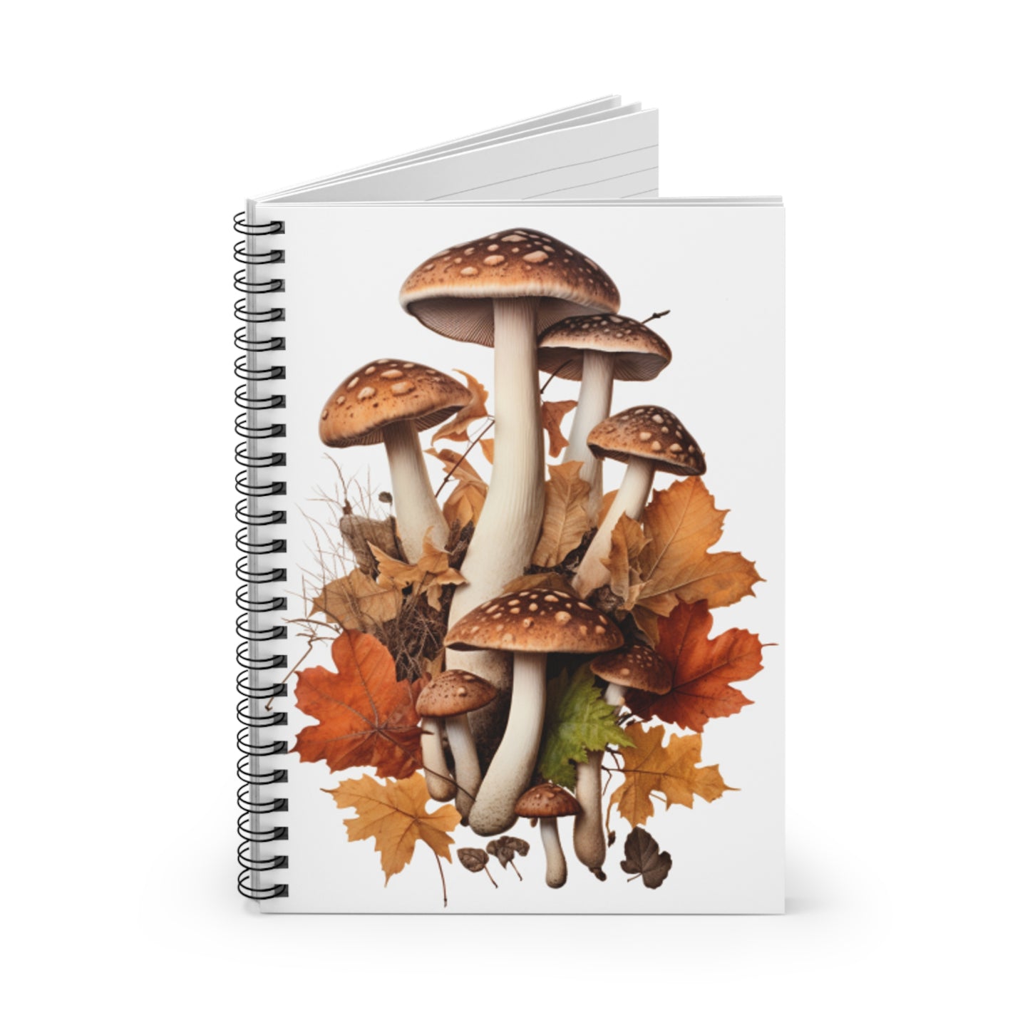 Mushroom Spiral Notebook - Ruled Line