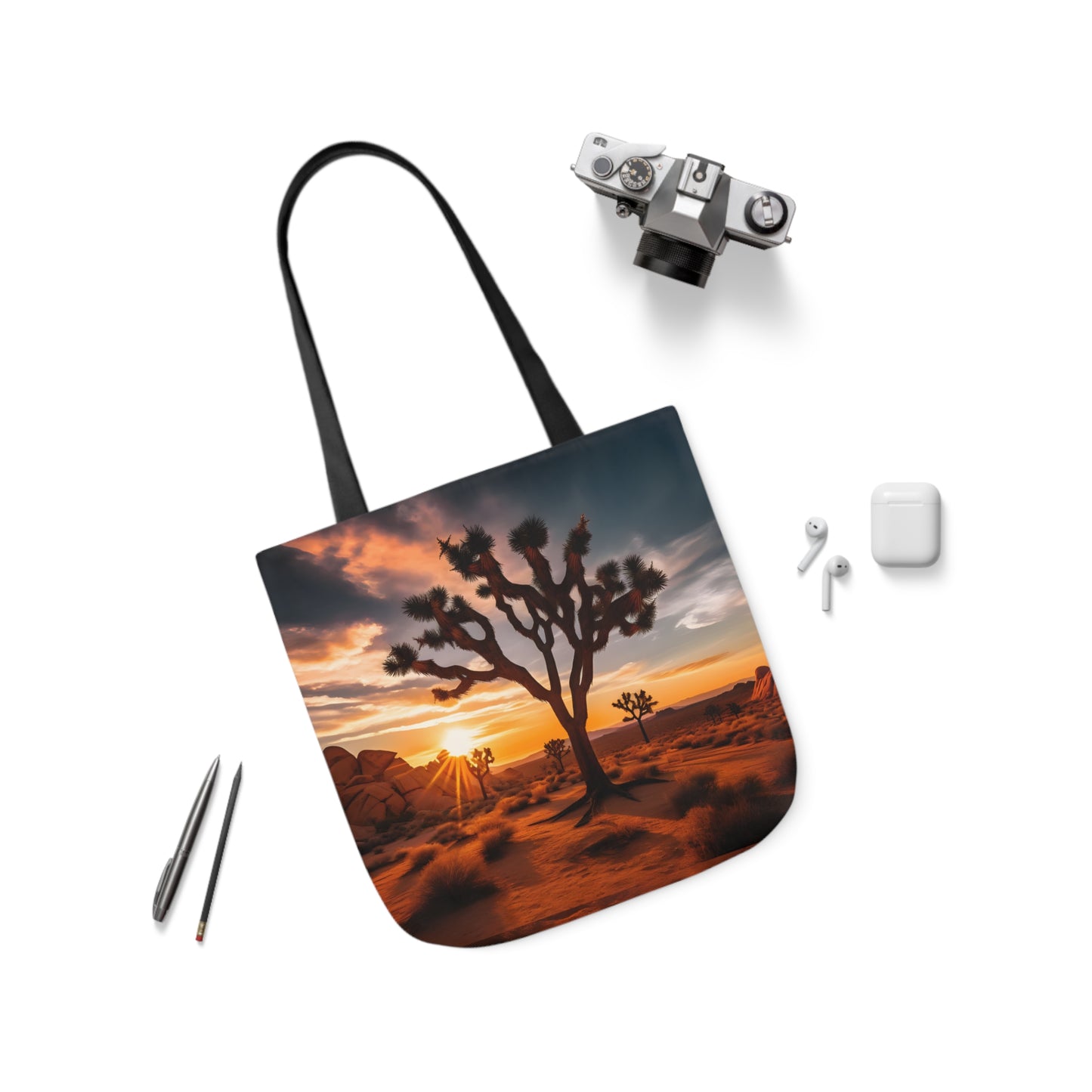 Joshua Tree Polyester Canvas Tote Bag (AOP)