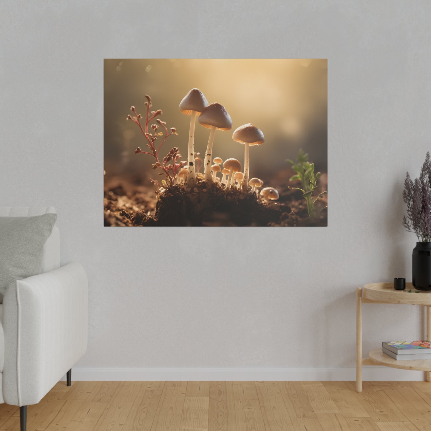 Tiny Mushrooms Matte Canvas, Stretched, 0.75" pn025