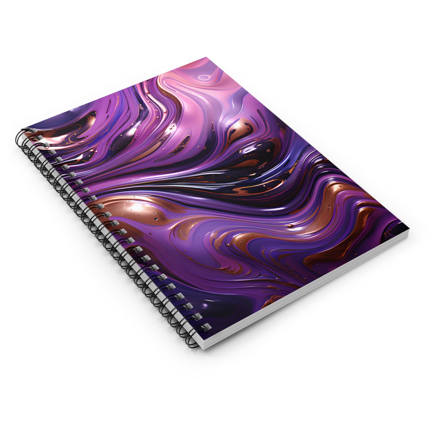 Purple Swirl Spiral Notebook - Ruled Line