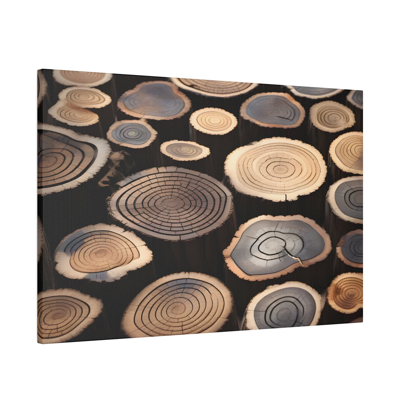 Wood Round Matte Canvas, Stretched, 0.75" pn015
