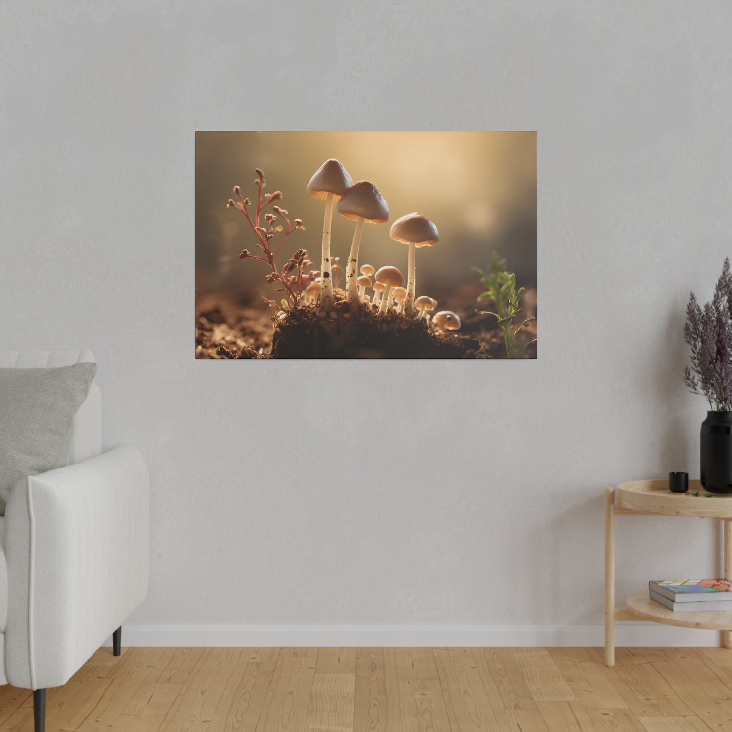 Tiny Mushrooms Matte Canvas, Stretched, 0.75" pn025