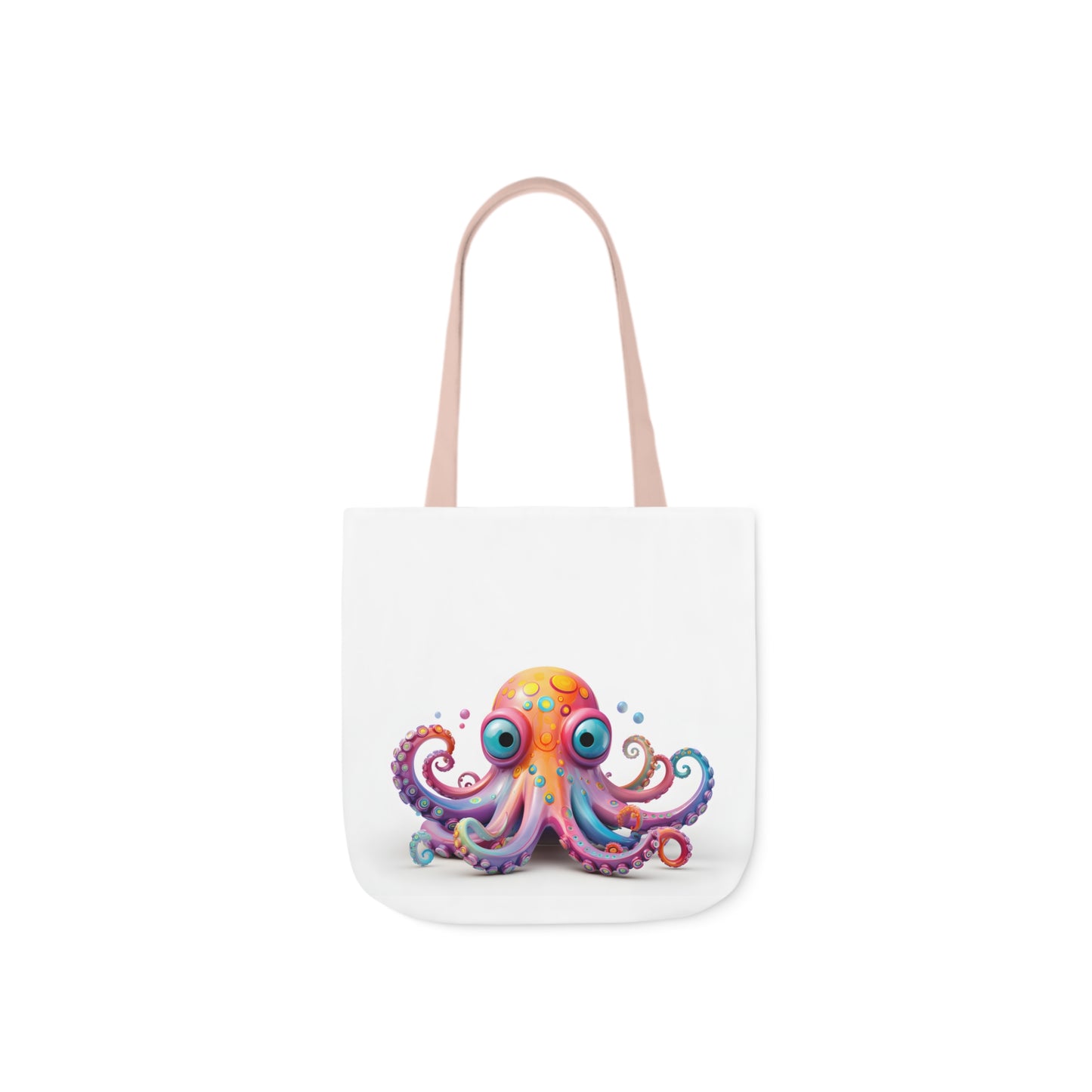 Colorful Octopus Polyester Canvas Tote Bag (AOP)