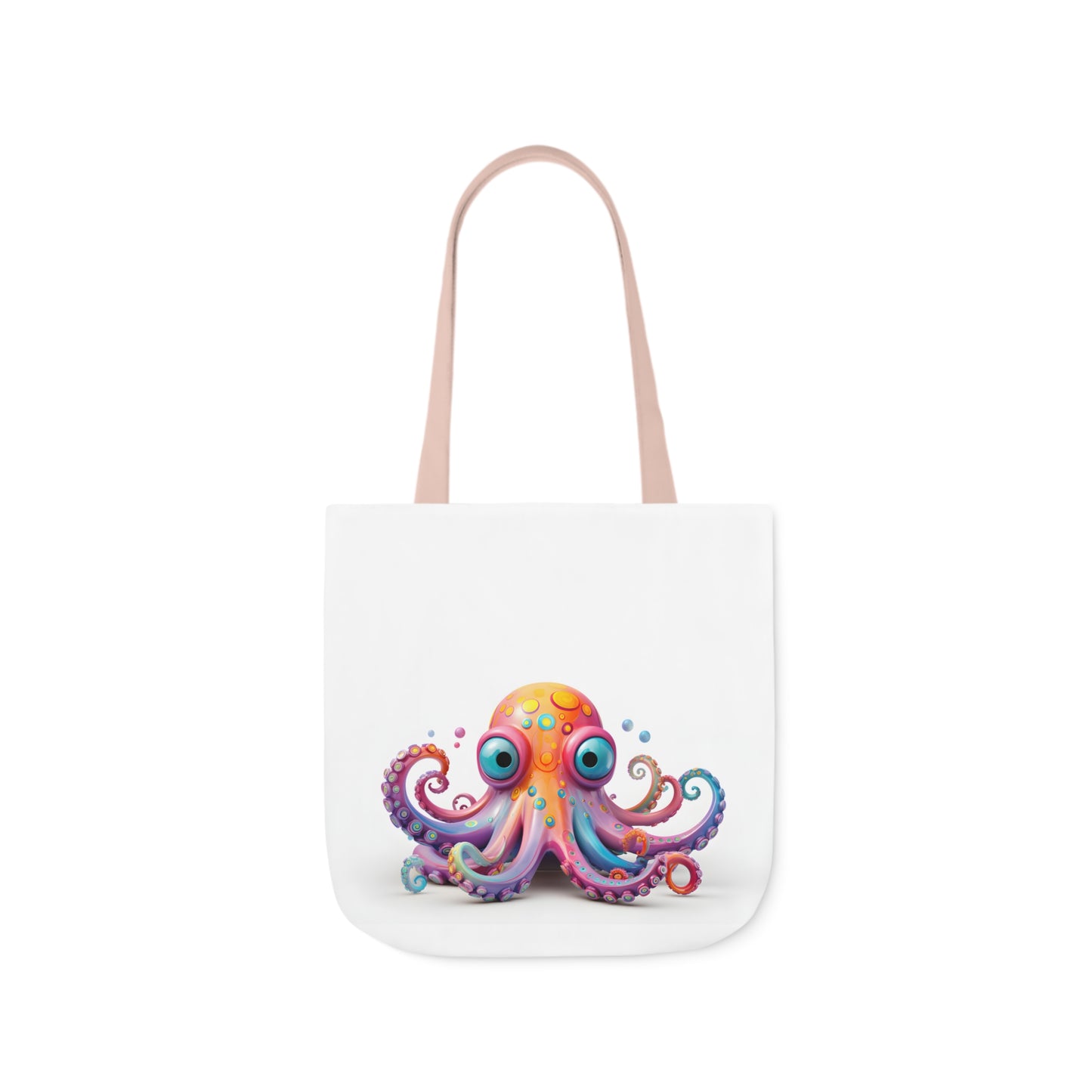 Colorful Octopus Polyester Canvas Tote Bag (AOP)