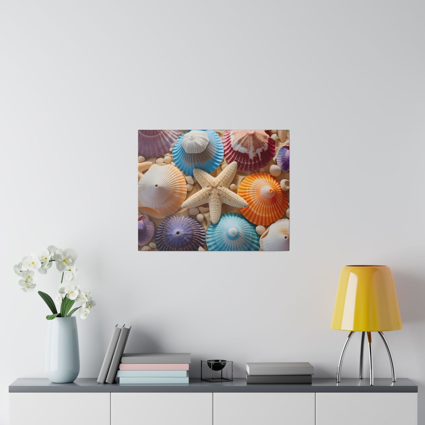 Starfish And Seashells Matte Canvas, Stretched, 0.75" pn004