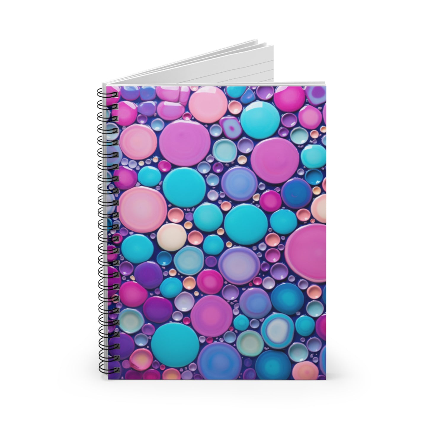 Colorful Polka Dot Spiral Notebook - Ruled Line