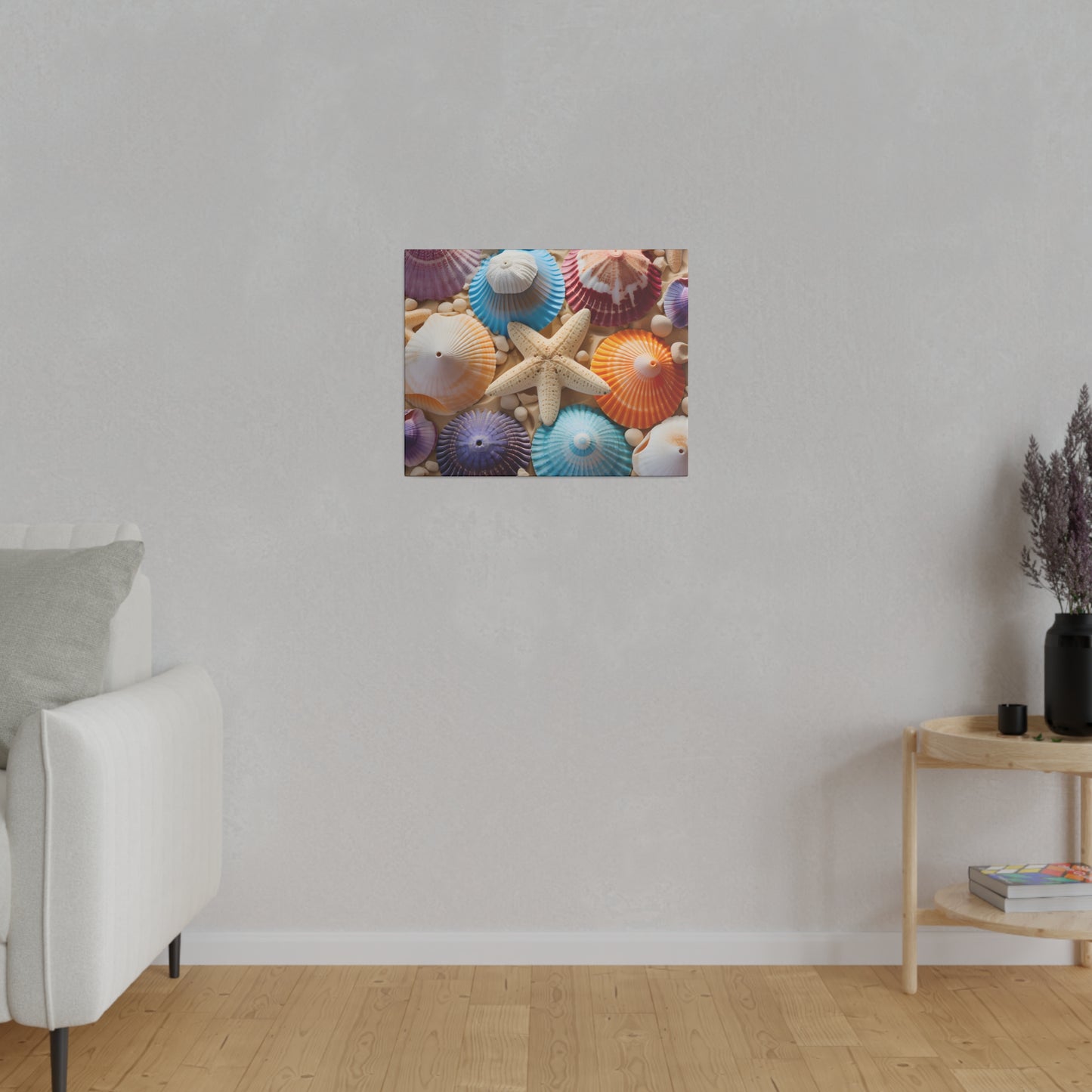 Starfish And Seashells Matte Canvas, Stretched, 0.75" pn004