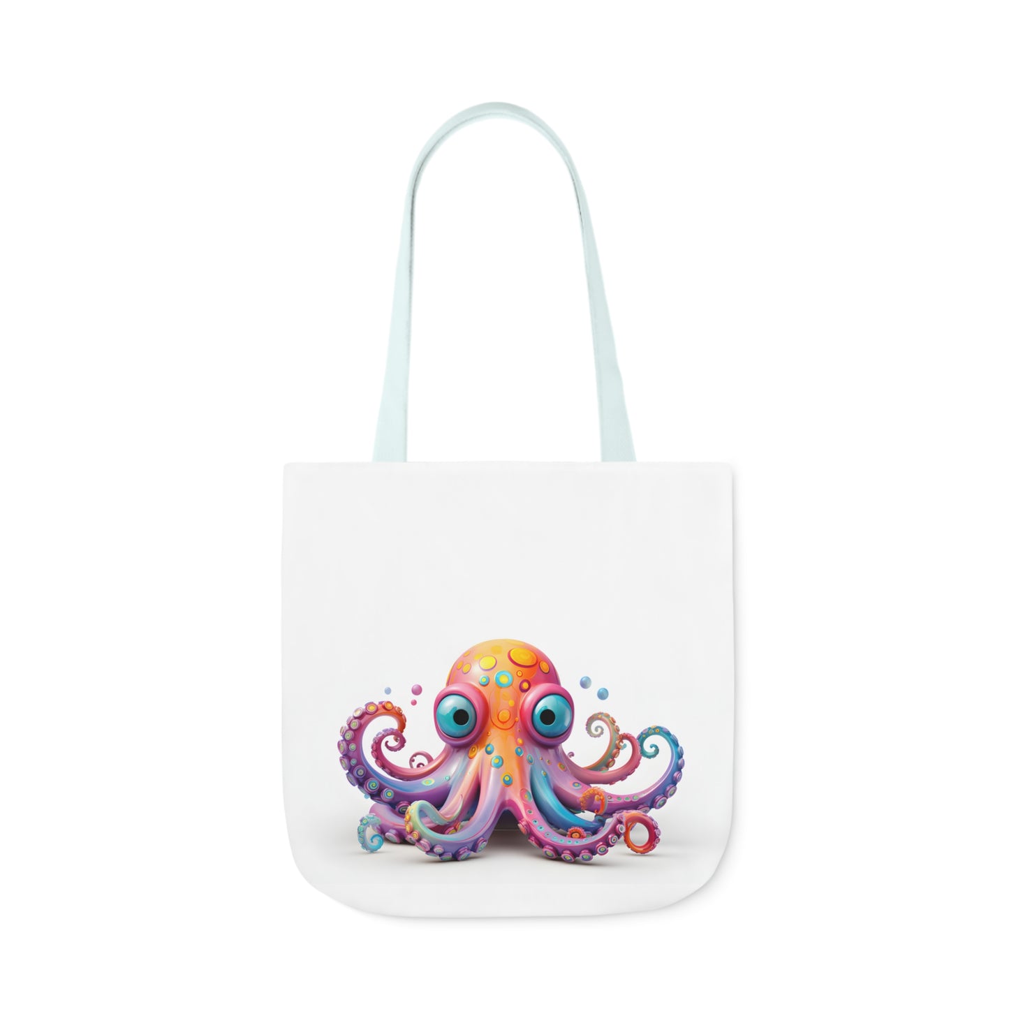 Colorful Octopus Polyester Canvas Tote Bag (AOP)