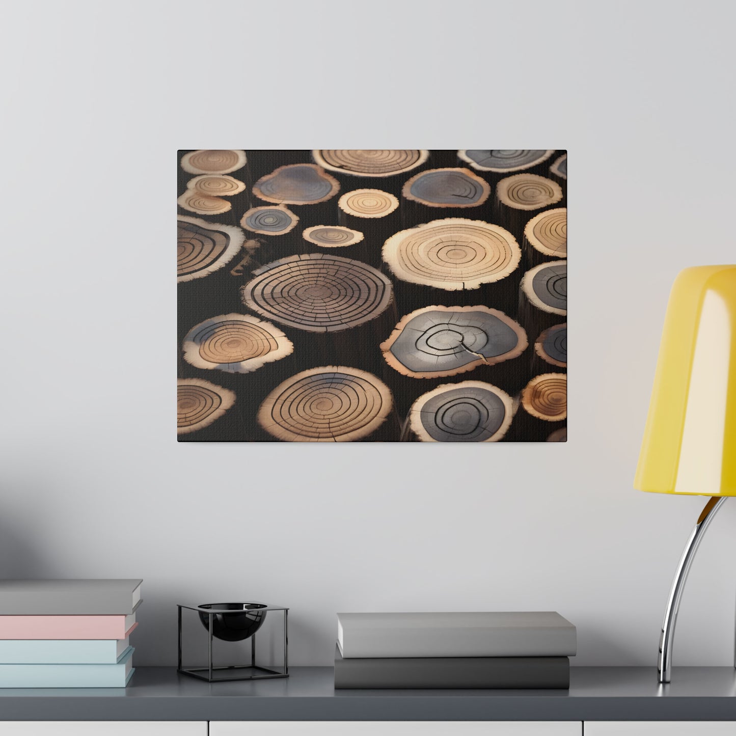 Wood Round Matte Canvas, Stretched, 0.75" pn015