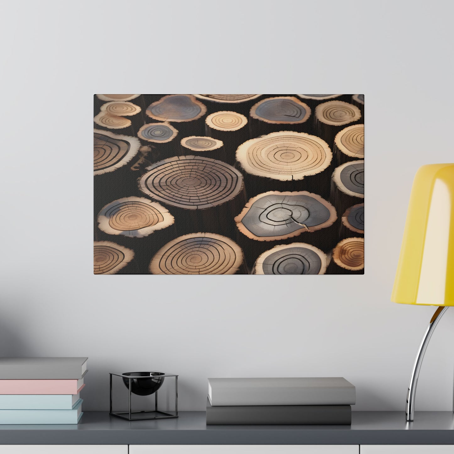 Wood Round Matte Canvas, Stretched, 0.75" pn015