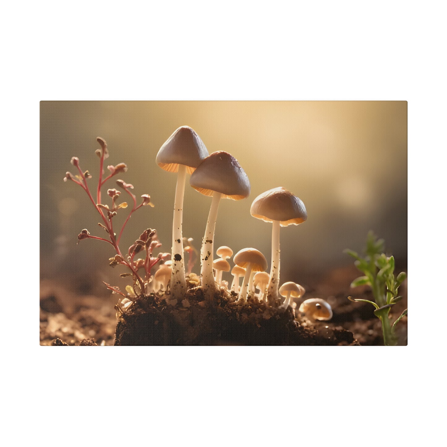 Tiny Mushrooms Matte Canvas, Stretched, 0.75" pn025