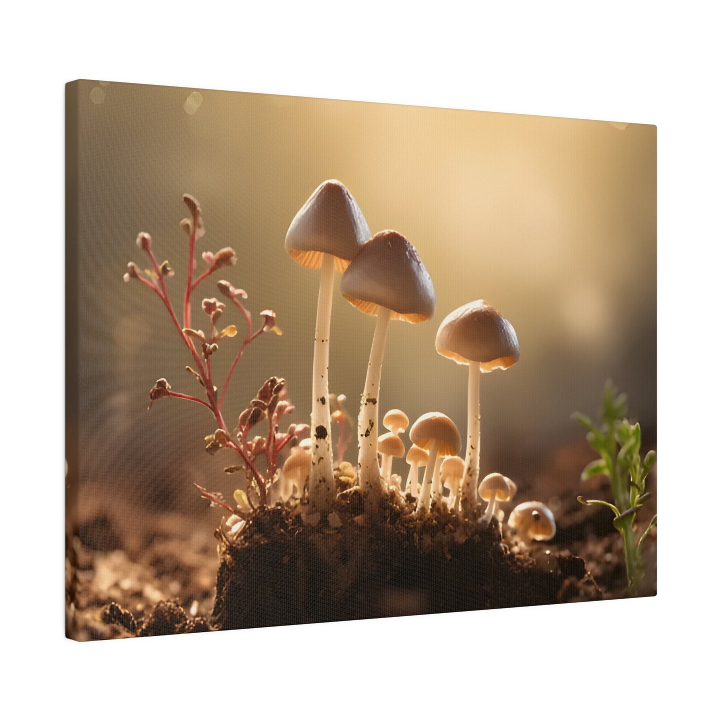 Tiny Mushrooms Matte Canvas, Stretched, 0.75" pn025