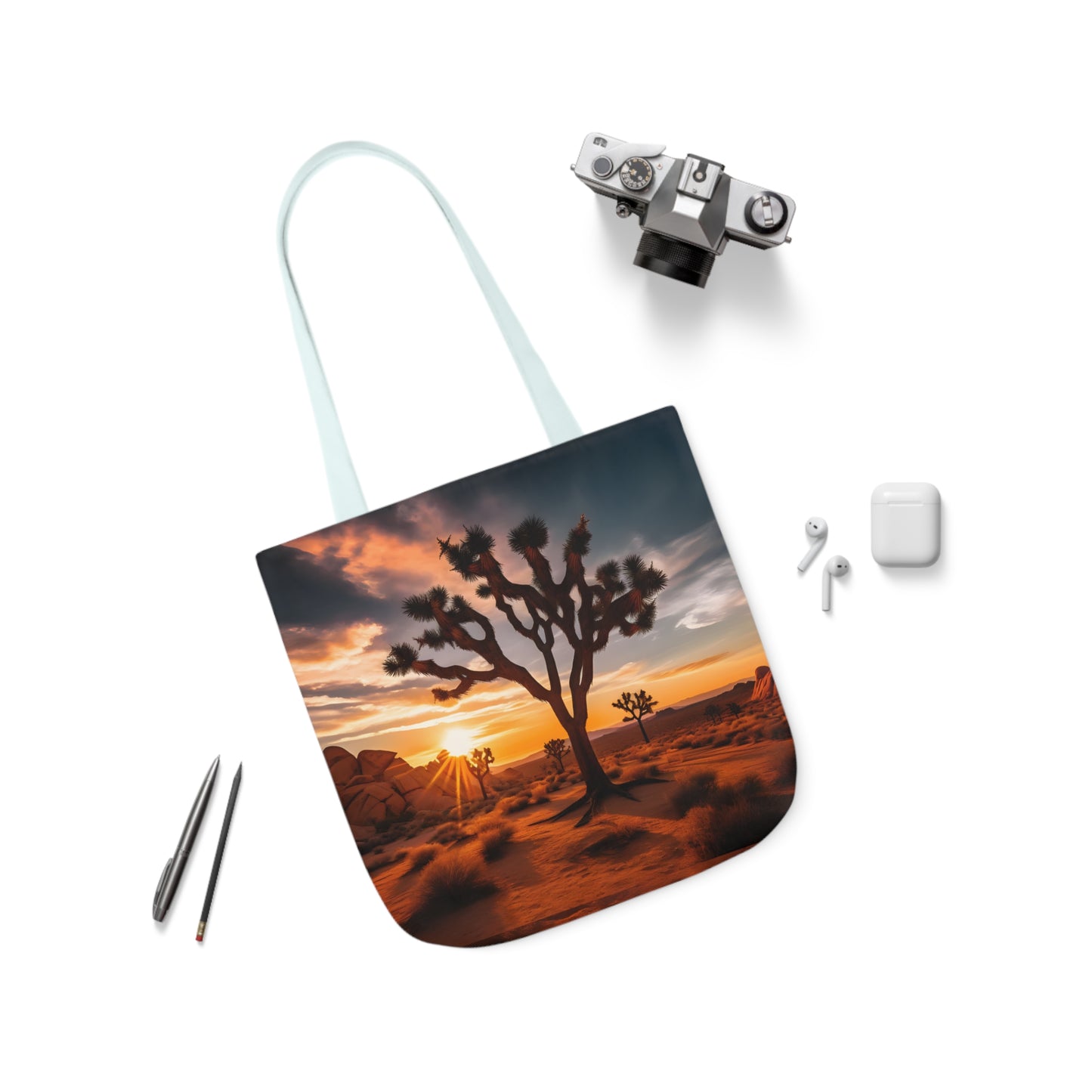 Joshua Tree Polyester Canvas Tote Bag (AOP)