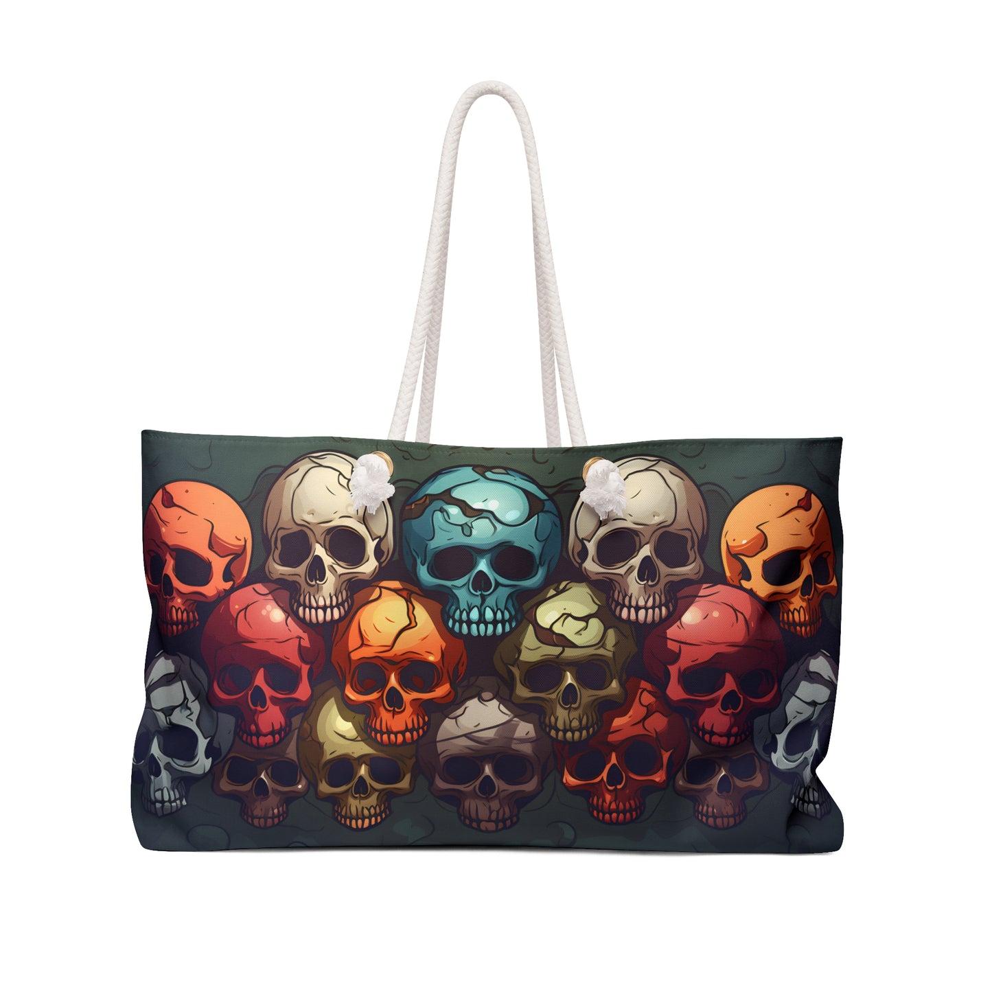 Colorful Skull Weekender Bag