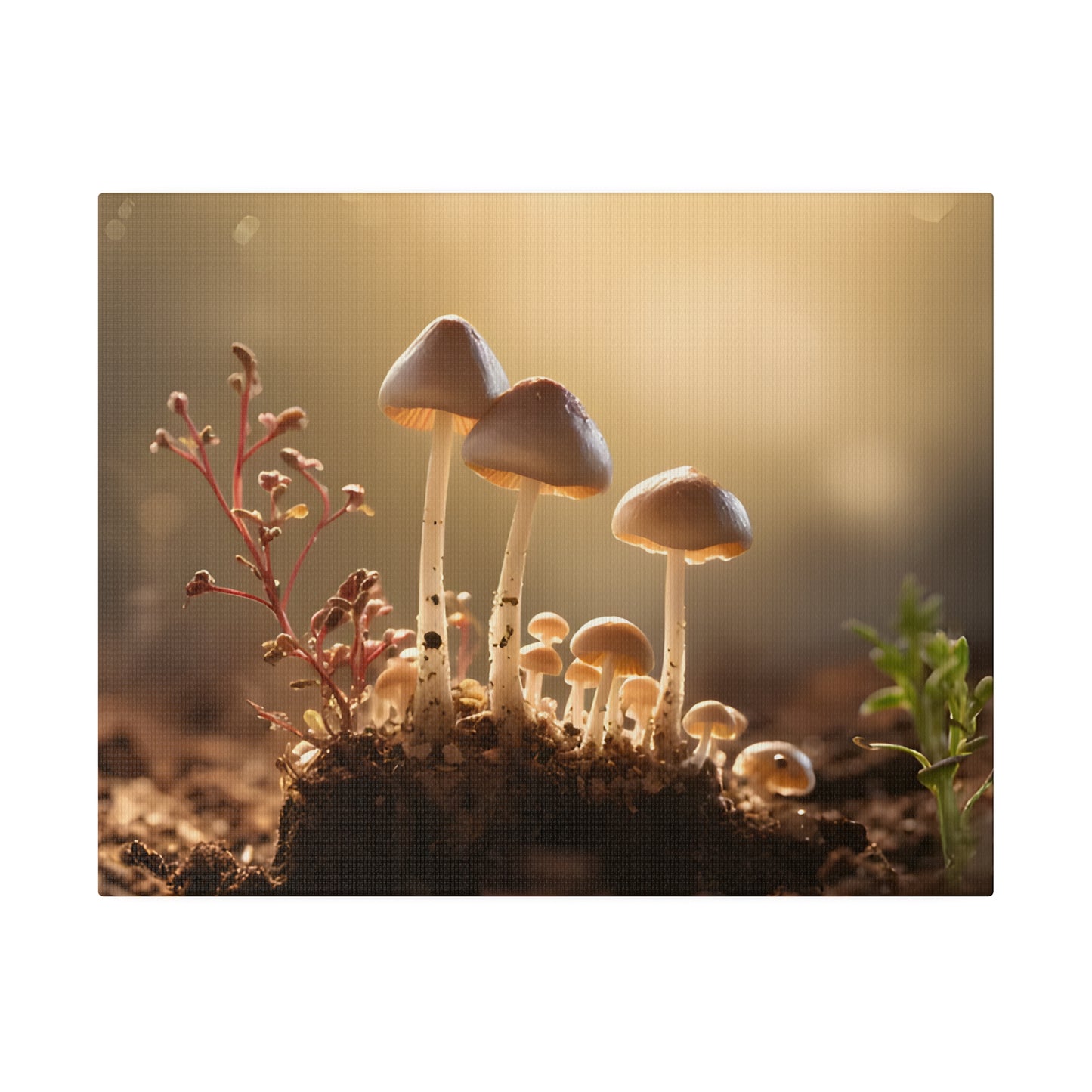 Tiny Mushrooms Matte Canvas, Stretched, 0.75" pn025