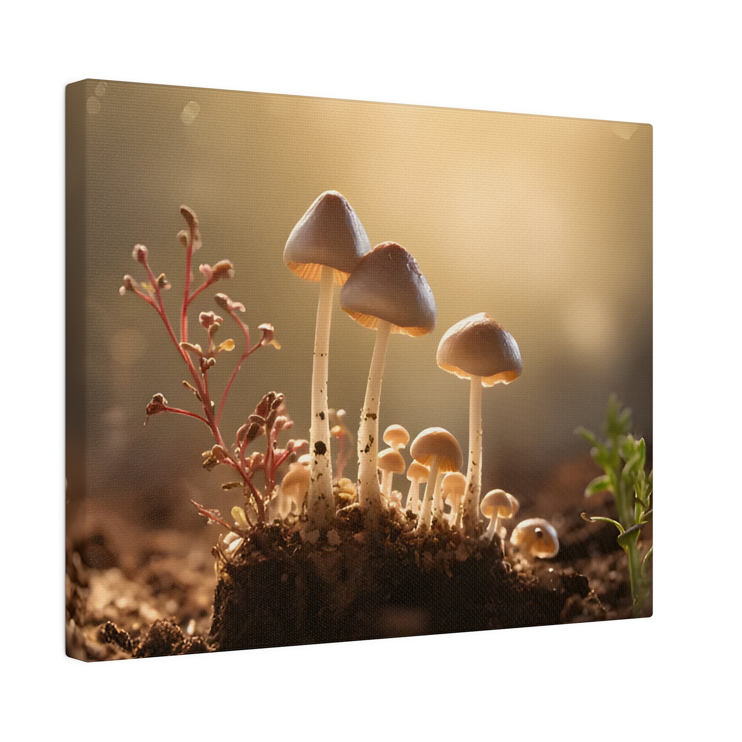 Tiny Mushrooms Matte Canvas, Stretched, 0.75" pn025