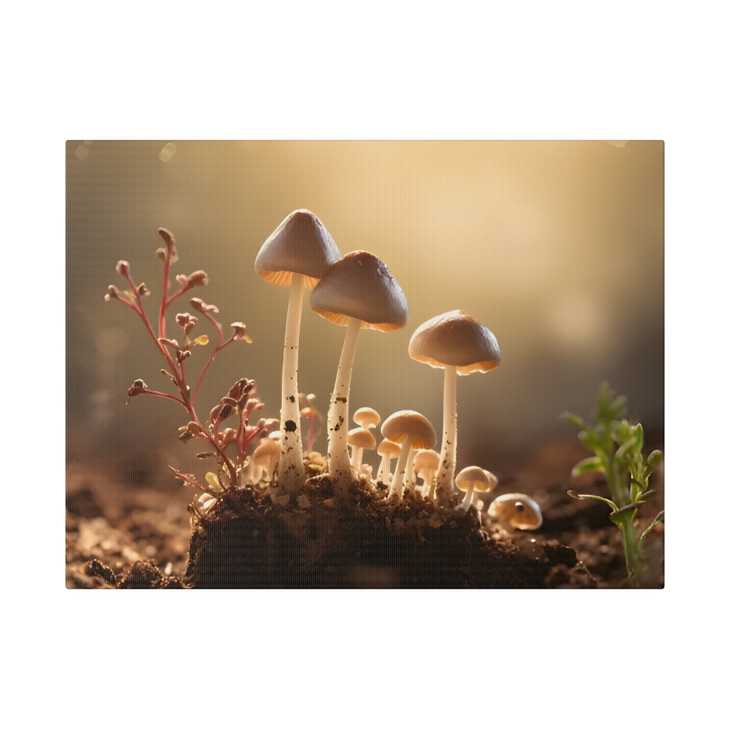 Tiny Mushrooms Matte Canvas, Stretched, 0.75" pn025
