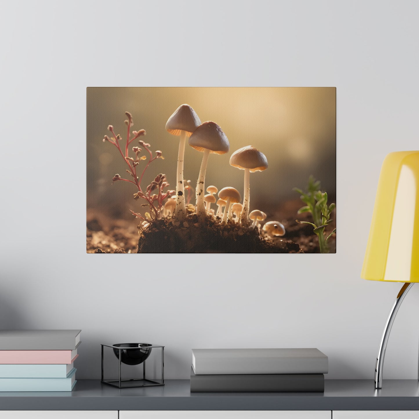 Tiny Mushrooms Matte Canvas, Stretched, 0.75" pn025
