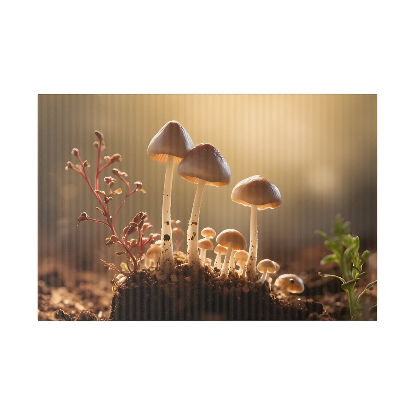 Tiny Mushrooms Matte Canvas, Stretched, 0.75" pn025
