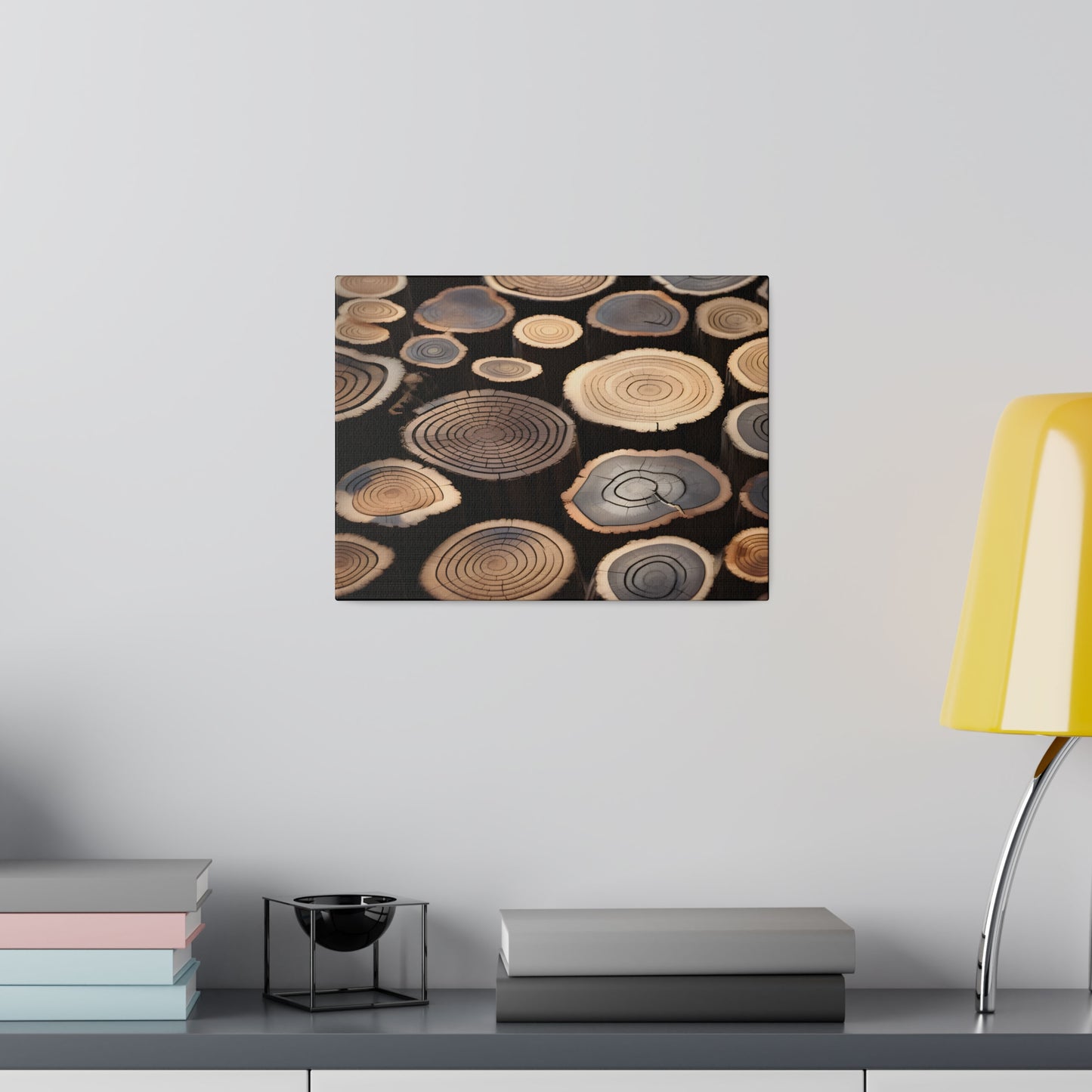Wood Round Matte Canvas, Stretched, 0.75" pn015