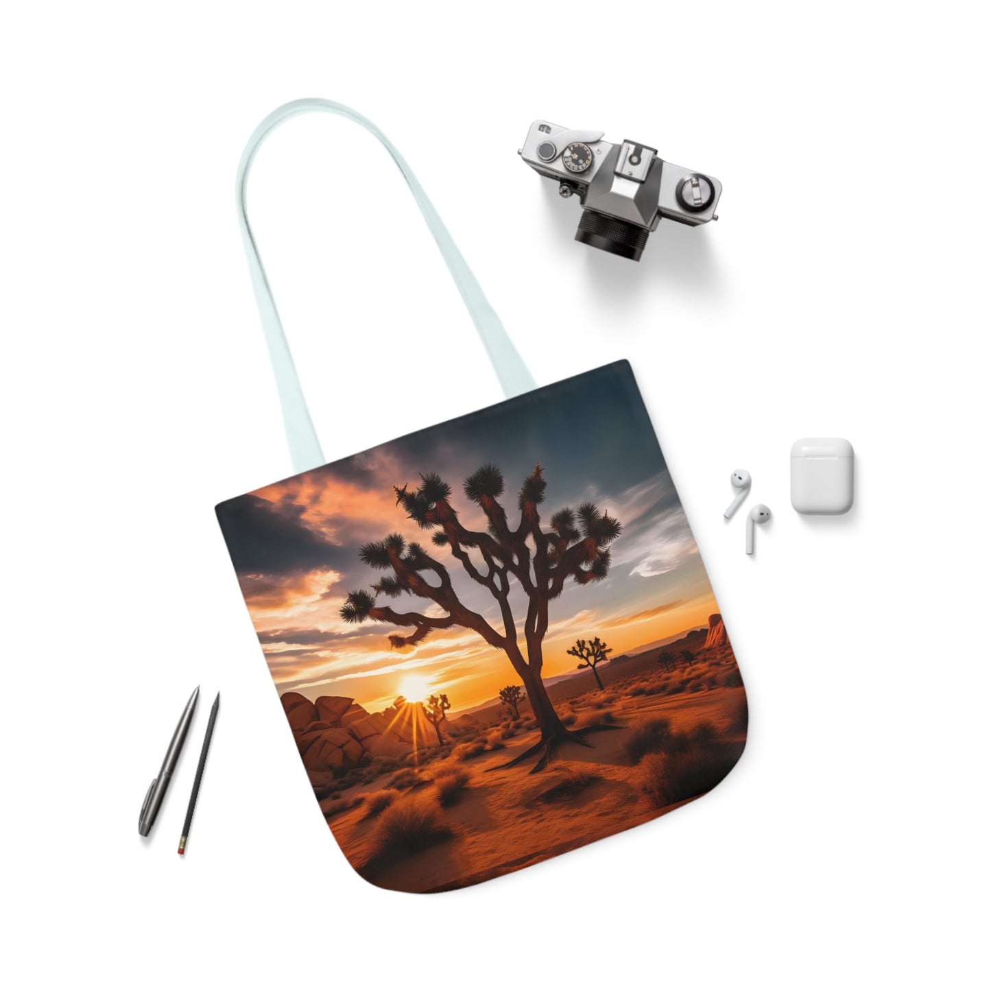 Joshua Tree Polyester Canvas Tote Bag (AOP)