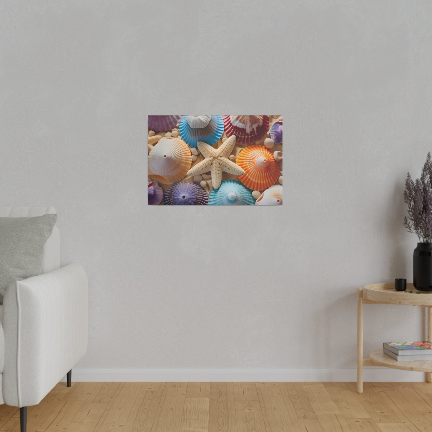 Starfish And Seashells Matte Canvas, Stretched, 0.75" pn004