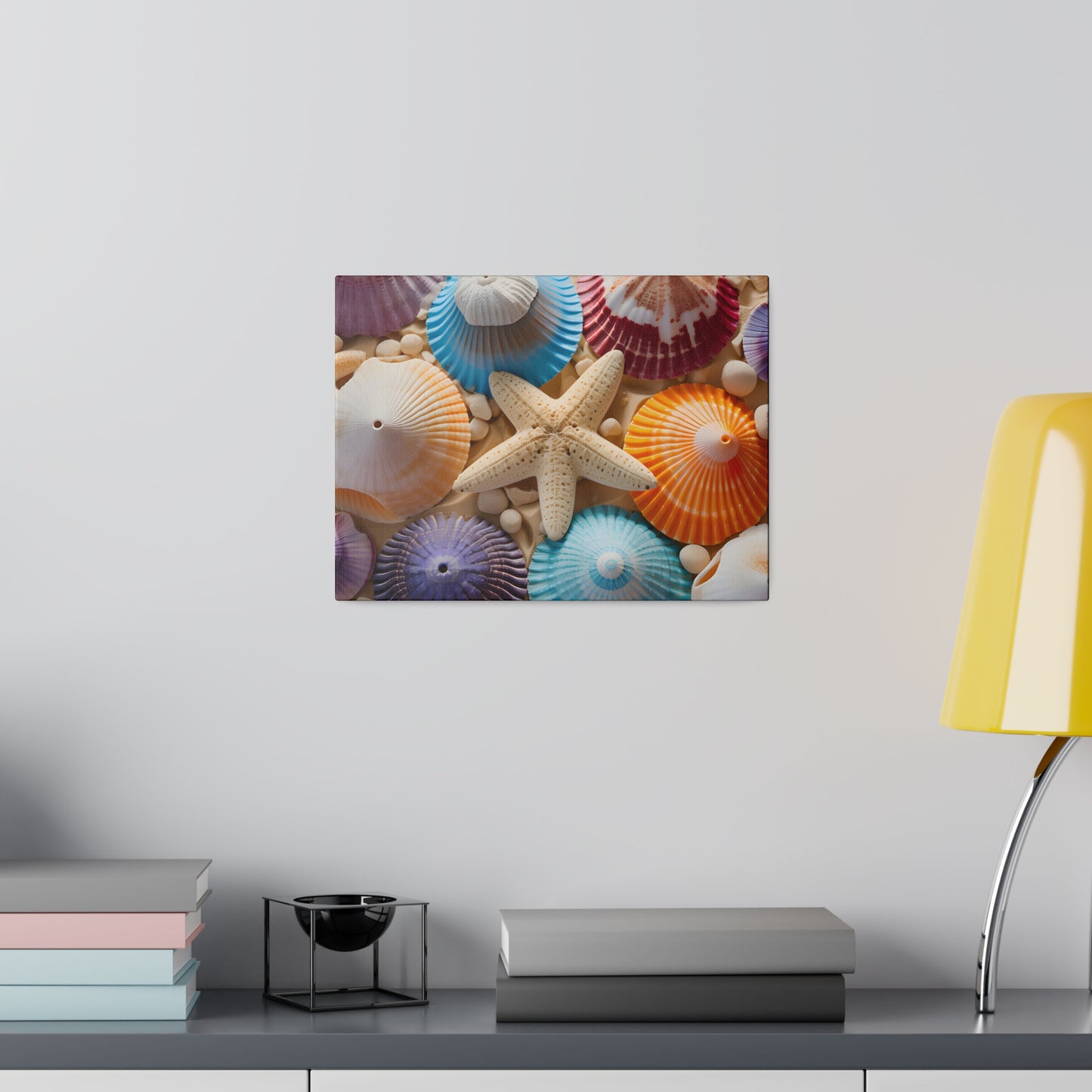 Starfish And Seashells Matte Canvas, Stretched, 0.75" pn004