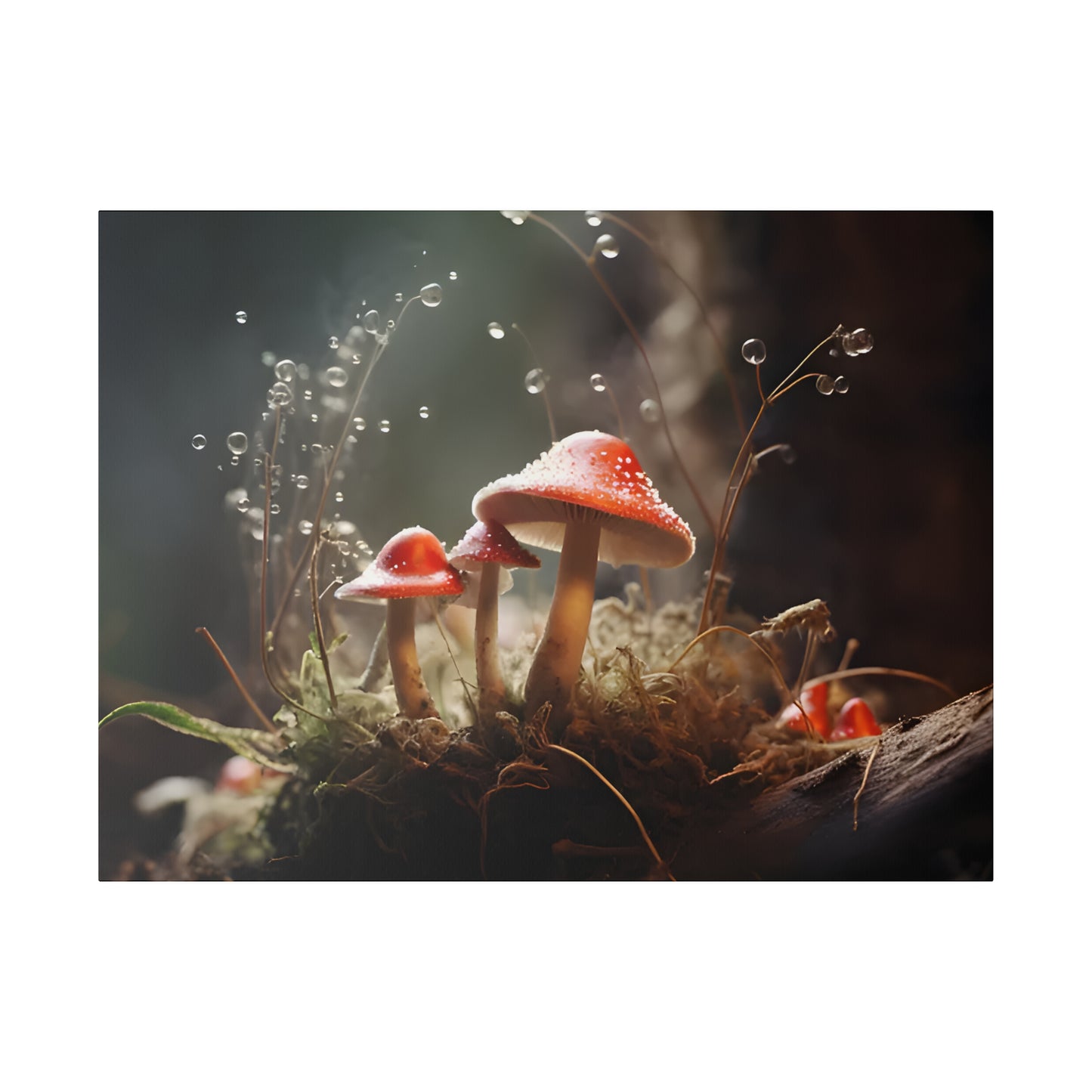 Tiny Mushrooms Matte Canvas, Stretched, 0.75" pn027