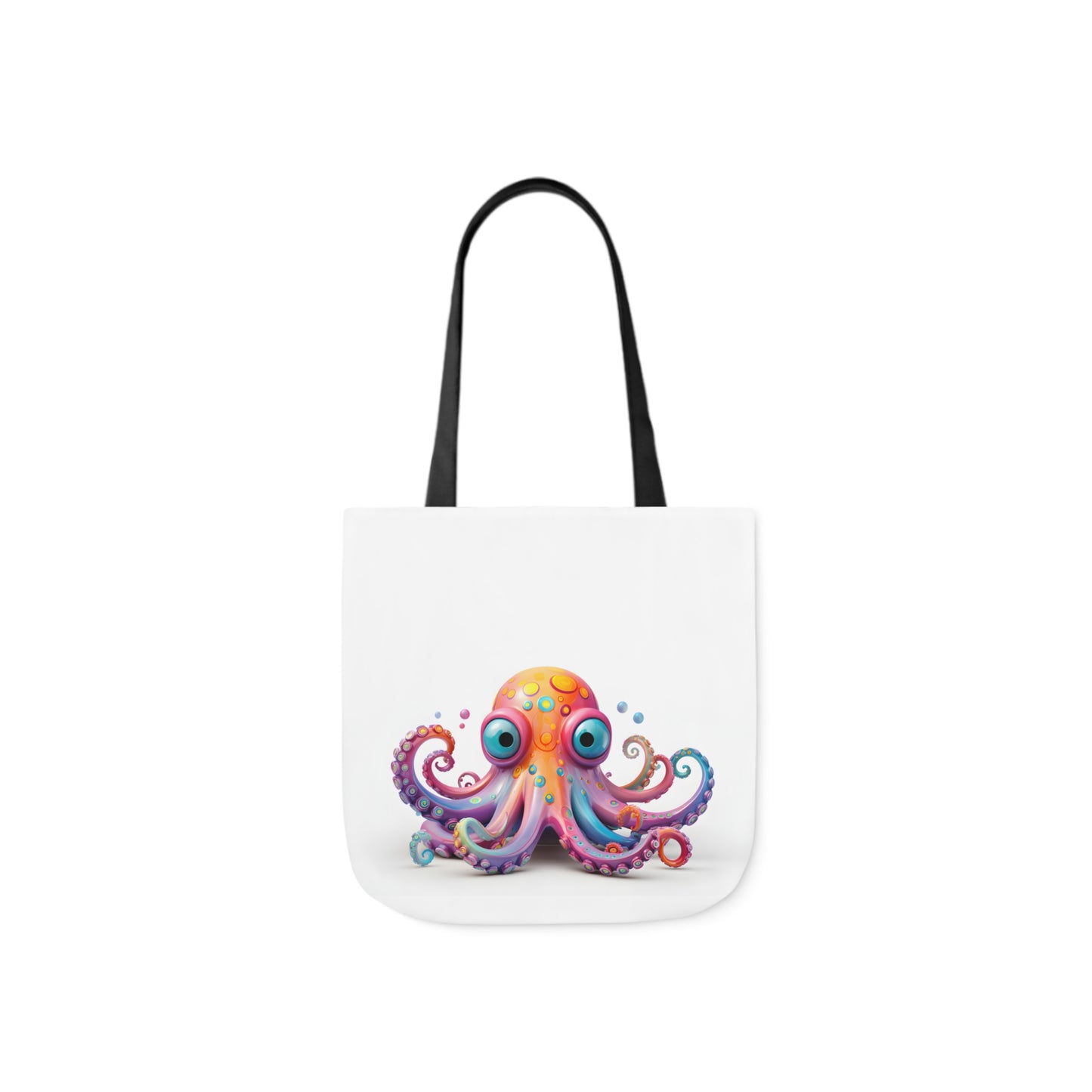 Colorful Octopus Polyester Canvas Tote Bag (AOP)