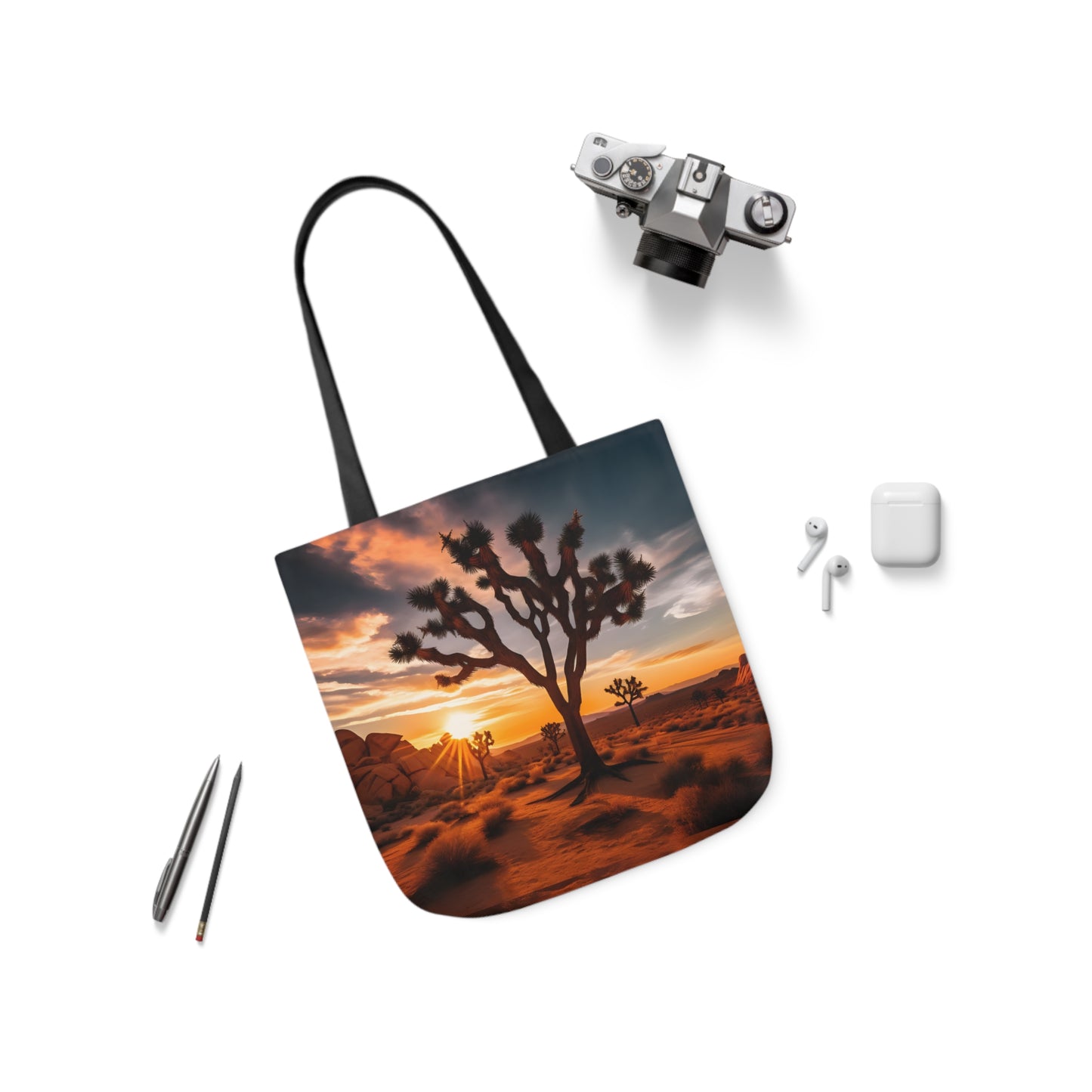 Joshua Tree Polyester Canvas Tote Bag (AOP)