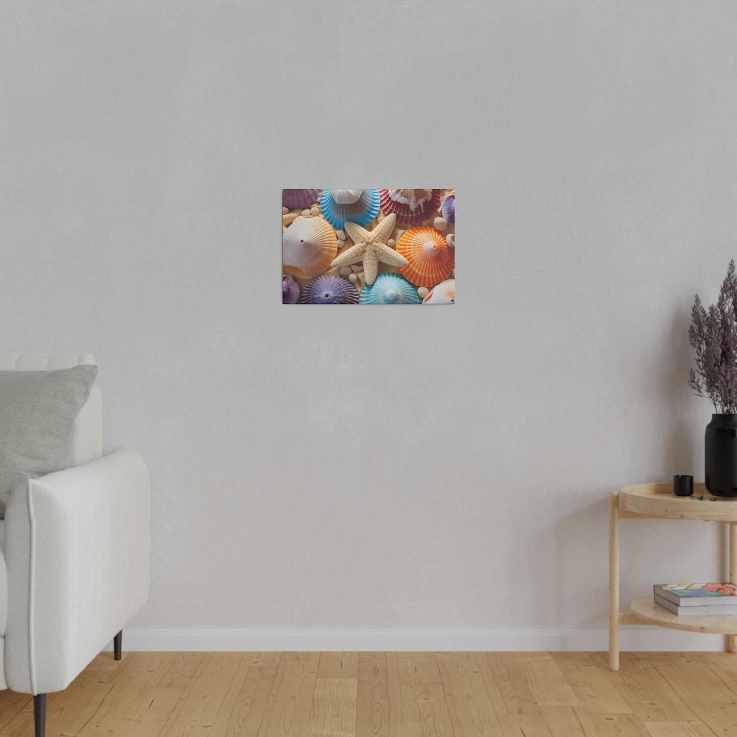Starfish And Seashells Matte Canvas, Stretched, 0.75" pn004