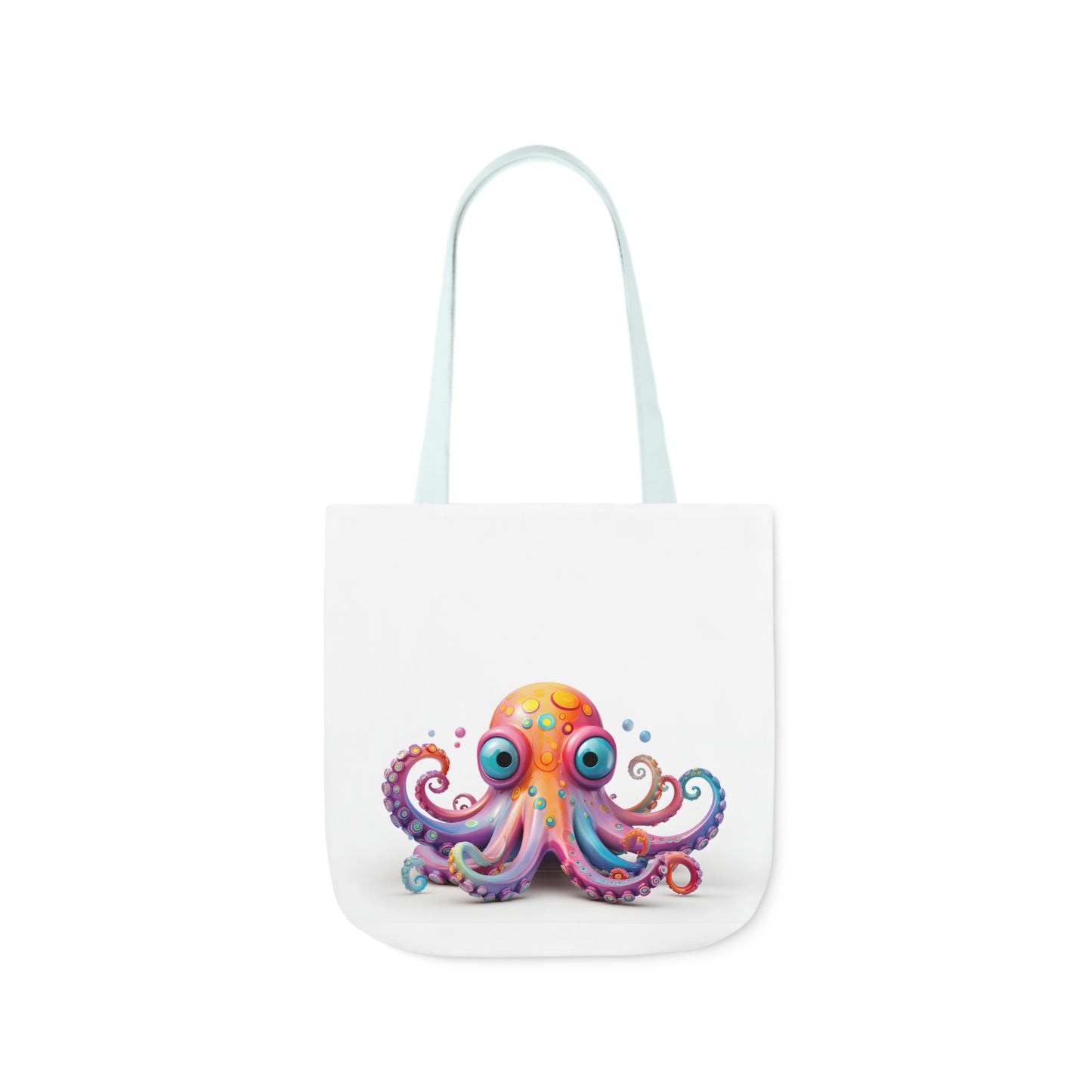 Colorful Octopus Polyester Canvas Tote Bag (AOP)