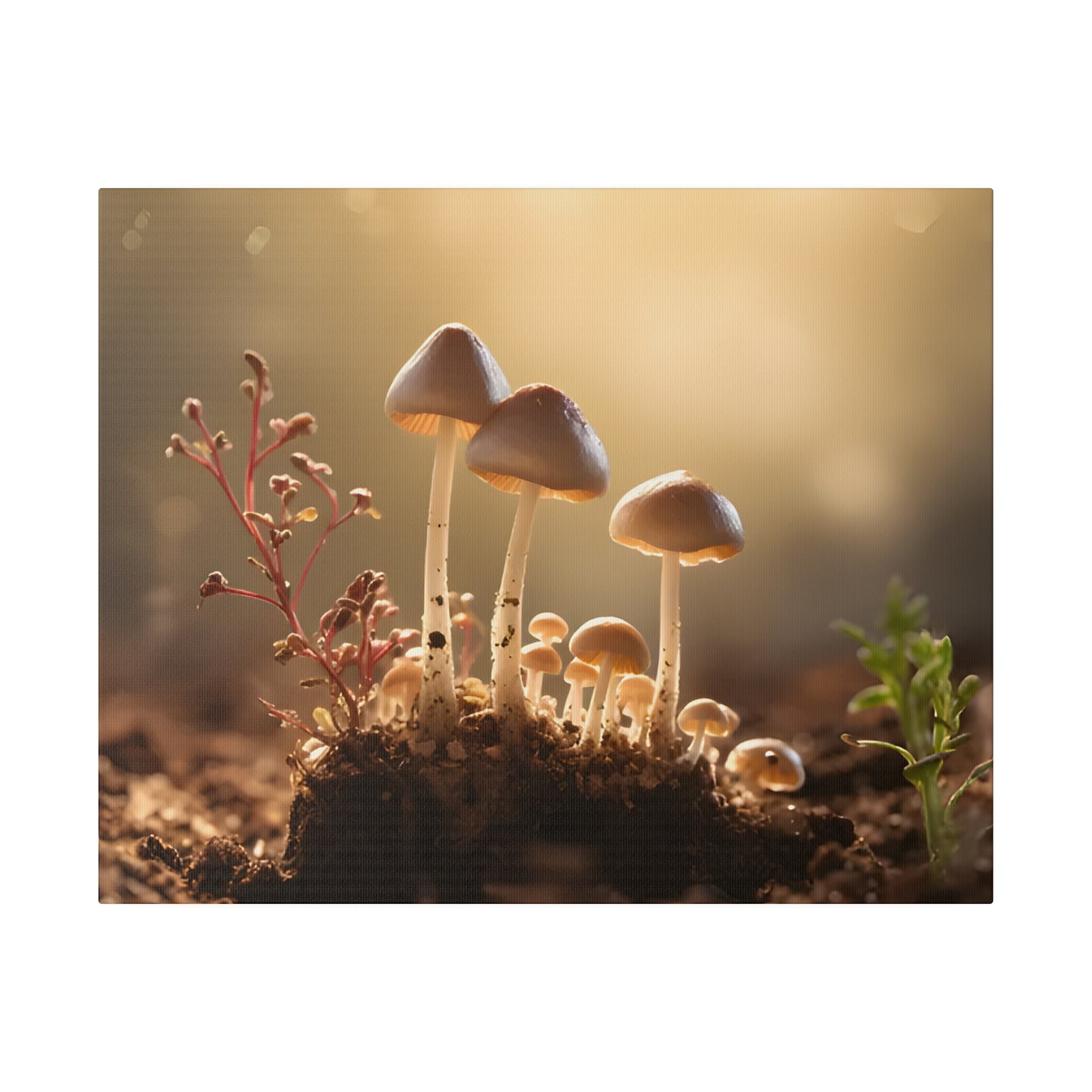 Tiny Mushrooms Matte Canvas, Stretched, 0.75" pn025