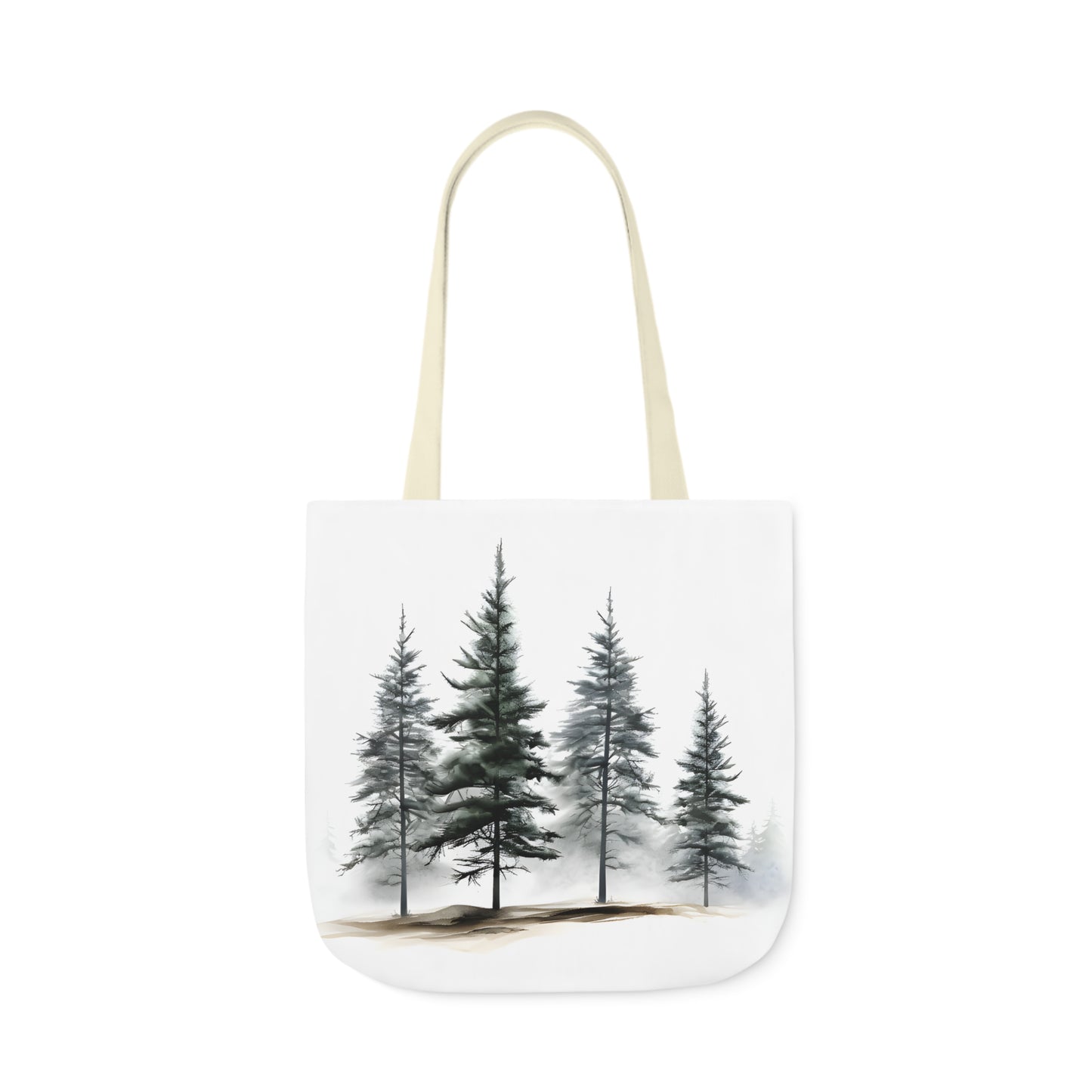 Pine Tree Polyester Canvas Tote Bag (AOP)