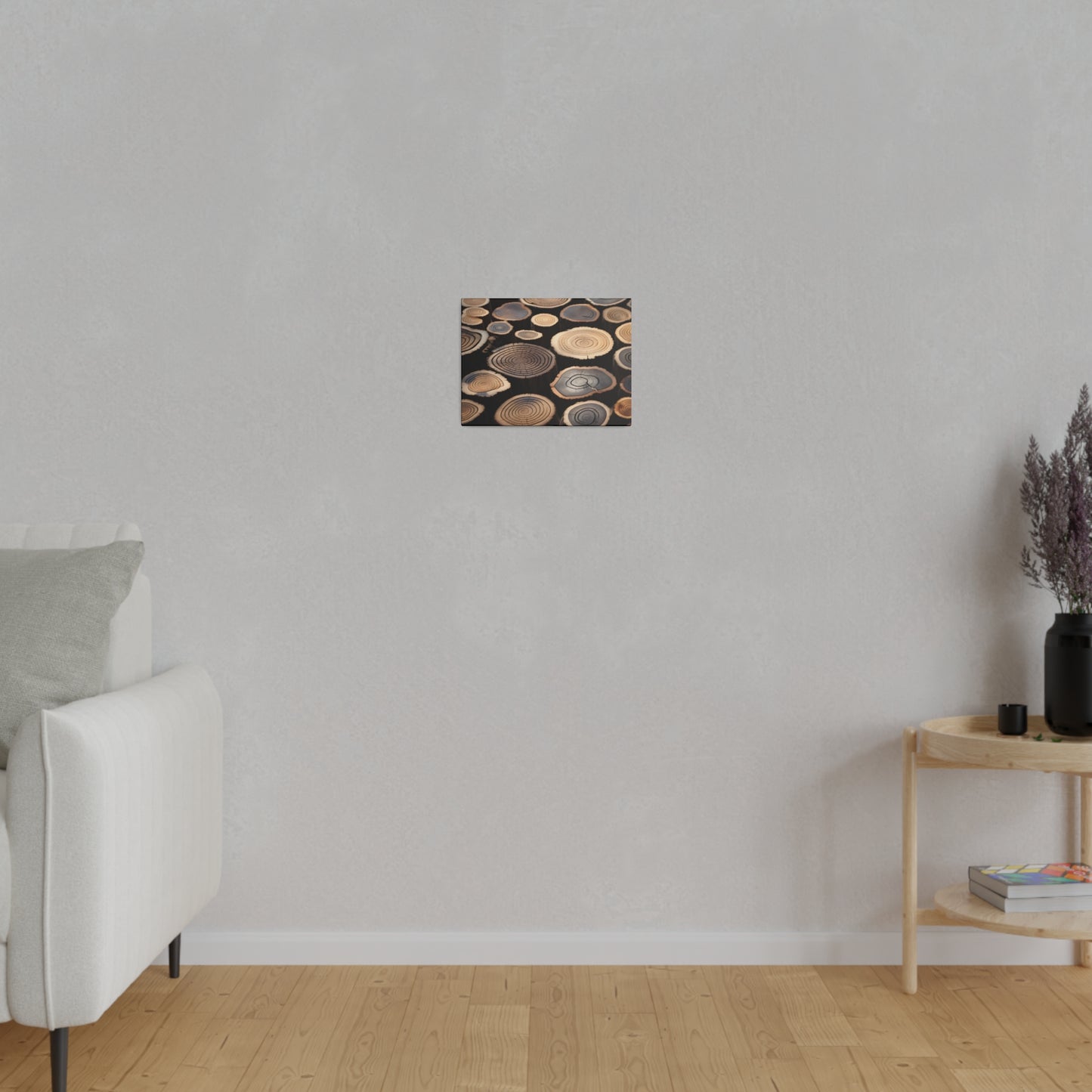 Wood Round Matte Canvas, Stretched, 0.75" pn015