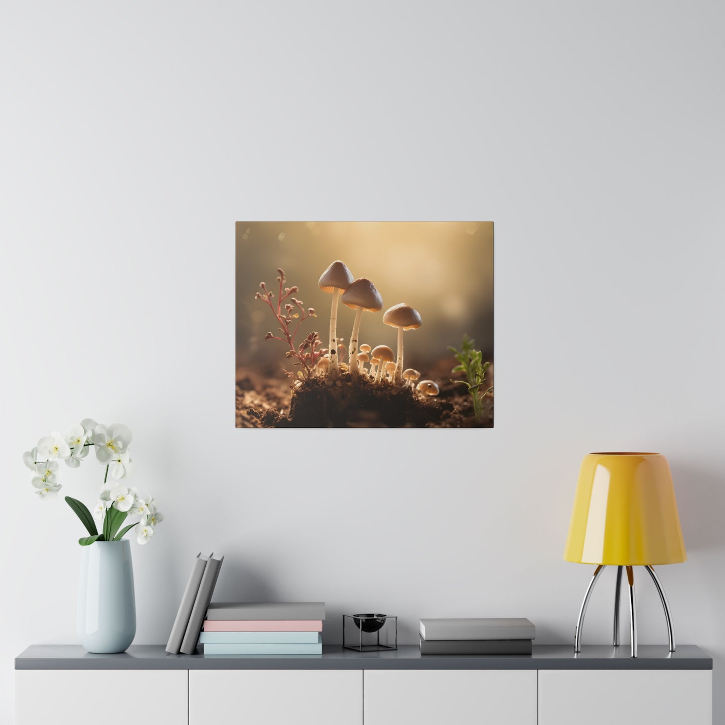 Tiny Mushrooms Matte Canvas, Stretched, 0.75" pn025