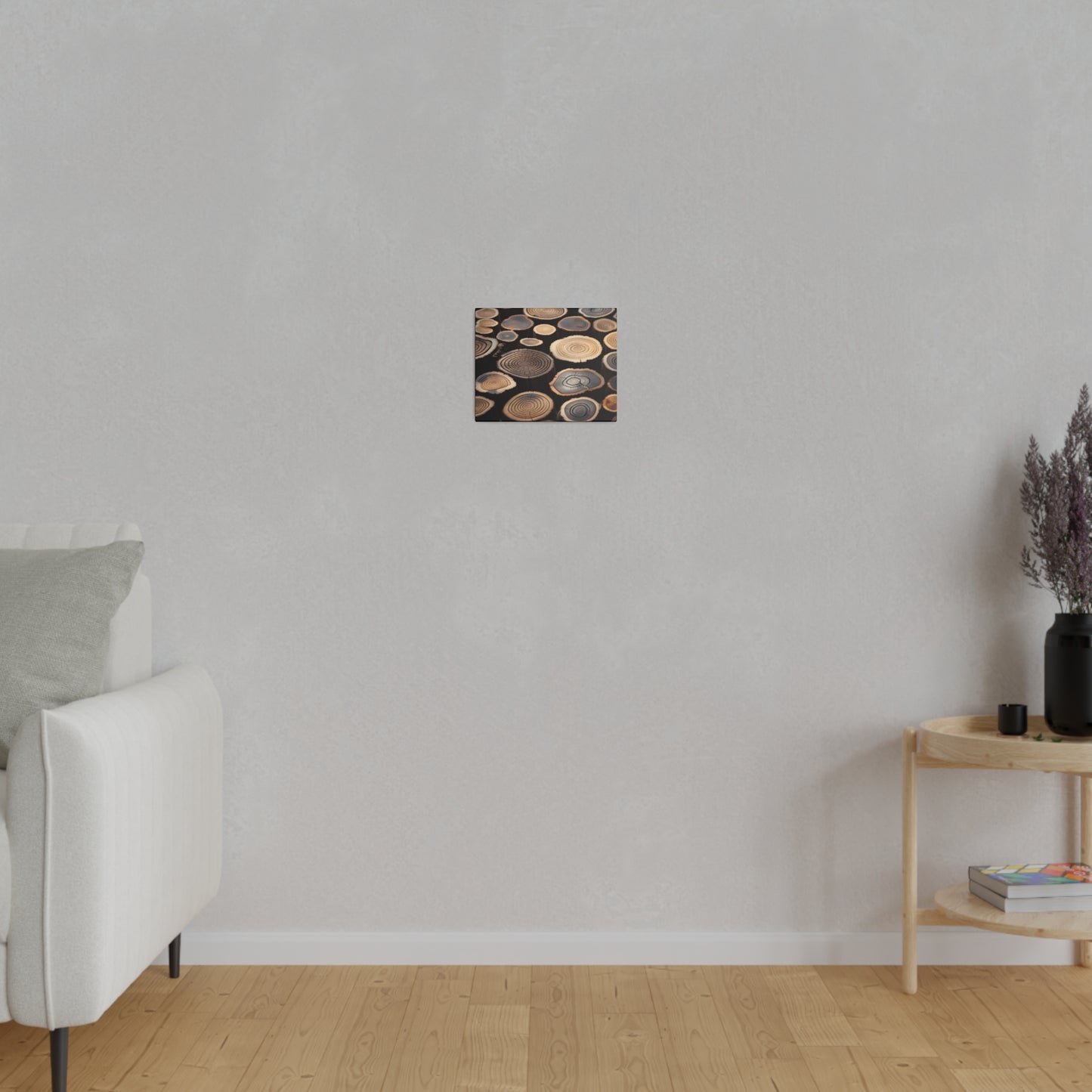 Wood Round Matte Canvas, Stretched, 0.75" pn015
